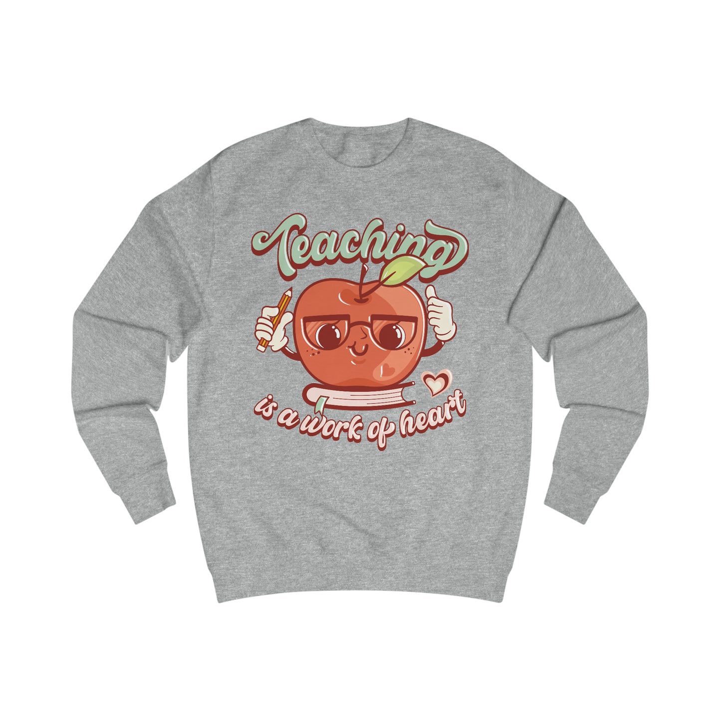 Vintage Teaching is a Work of Heart Unisex Heavy Blend™ Crewneck Sweatshirts