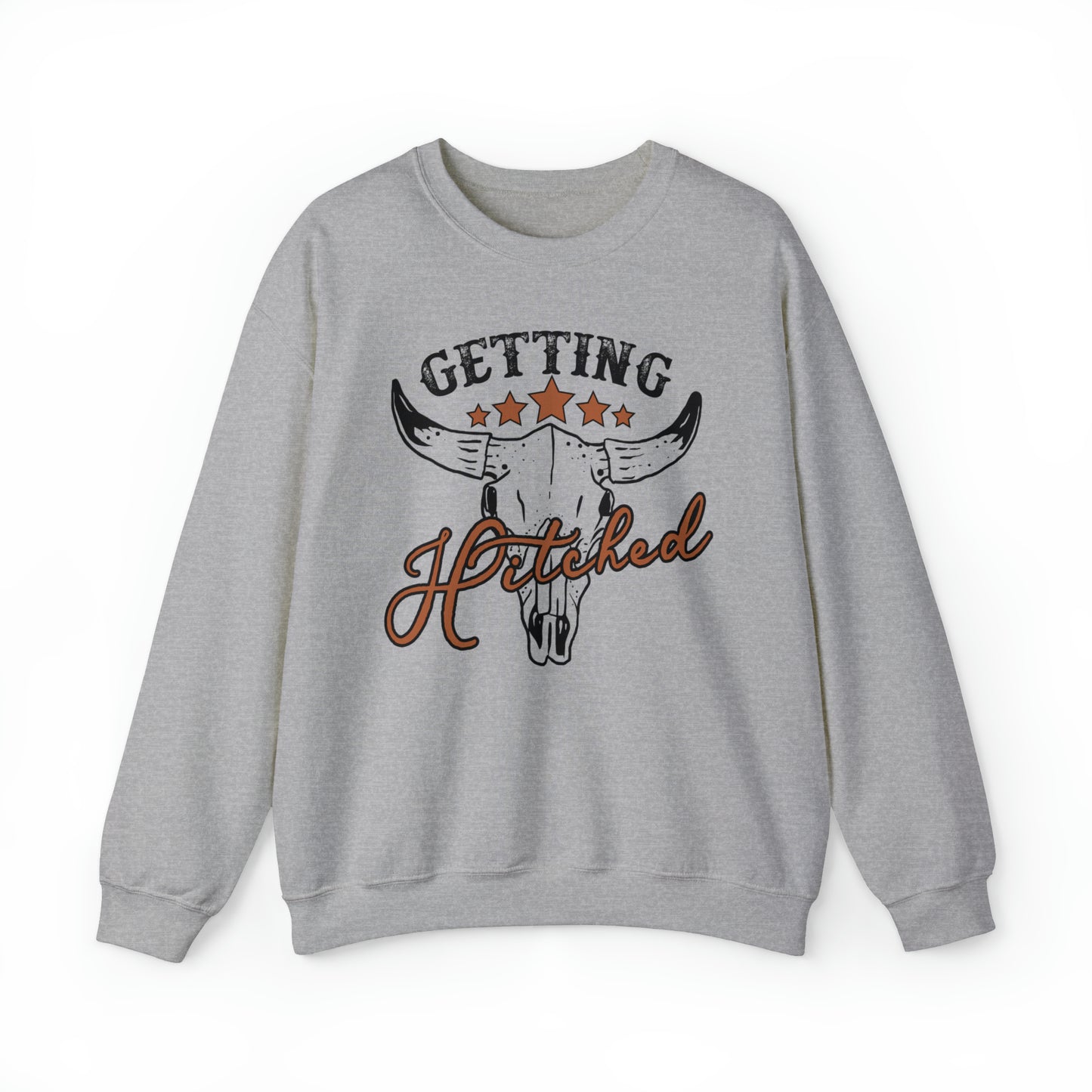 Vintage Getting Hitched Bride Unisex Heavy Blend™ Crewneck Sweatshirt