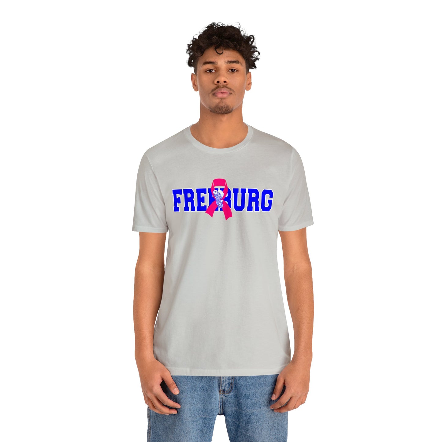 Freeburg Midgets Pink Ribbon Bella Jersey Short Sleeve Tee (Unisex)