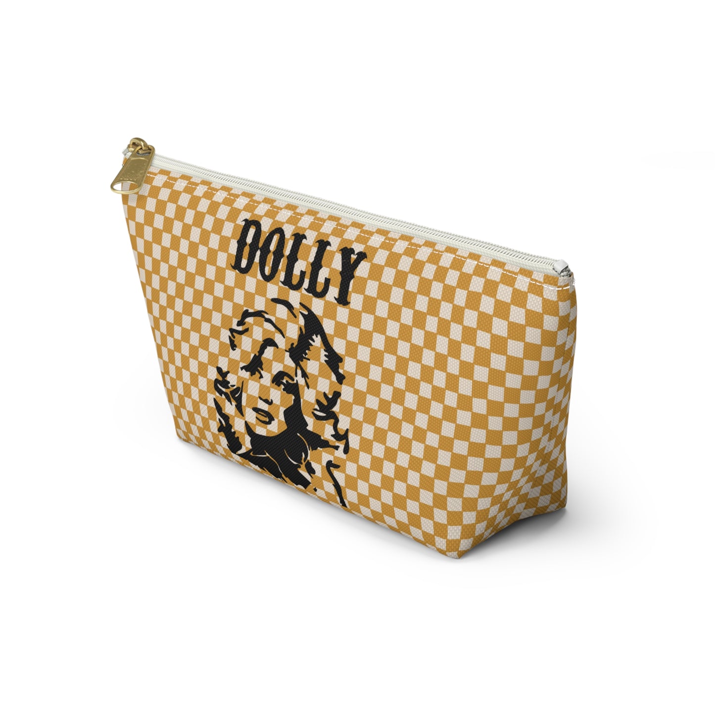 Dolly Portrait Checkerboard Accessory Pouch w T-bottom