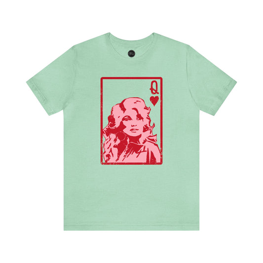 Dolly Queen of Hearts Valentine Bella Jersey Short Sleeve Tee (Unisex)