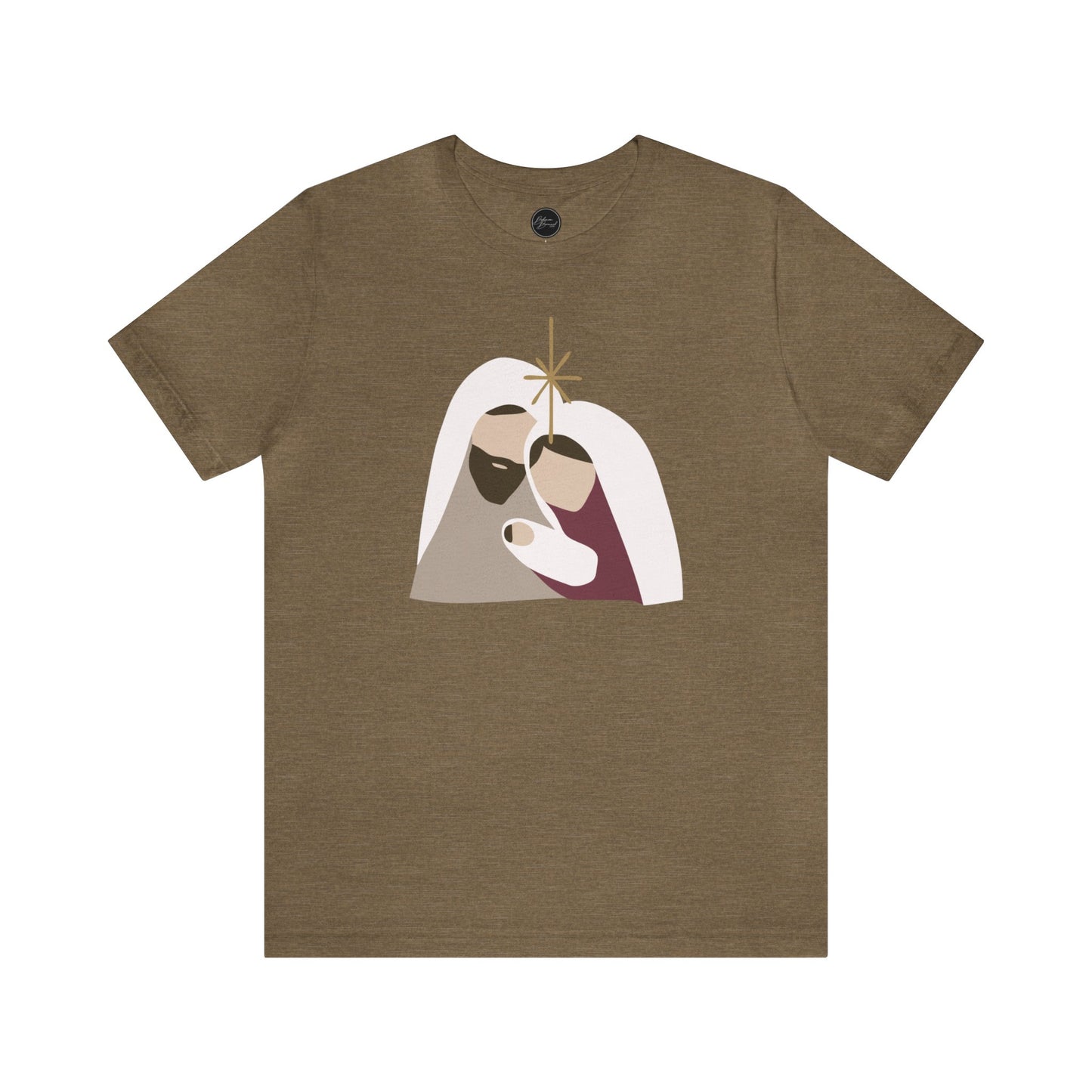 Holy Family Christmas Christian Bella Jersey Short Sleeve Tee (Unisex)