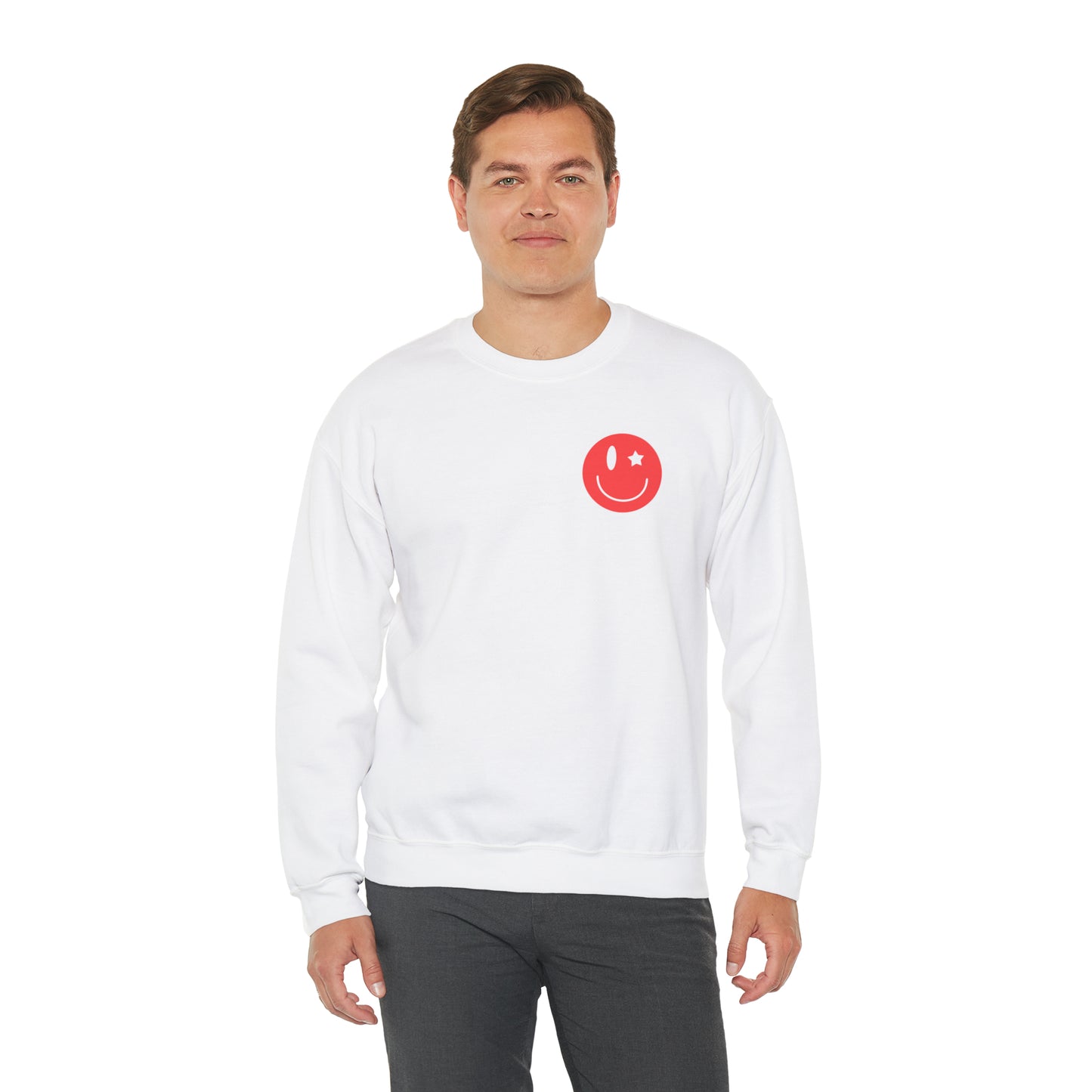 Front and Back Image "Love Vibes" Unisex Heavy Blend™ Crewneck Sweatshirt