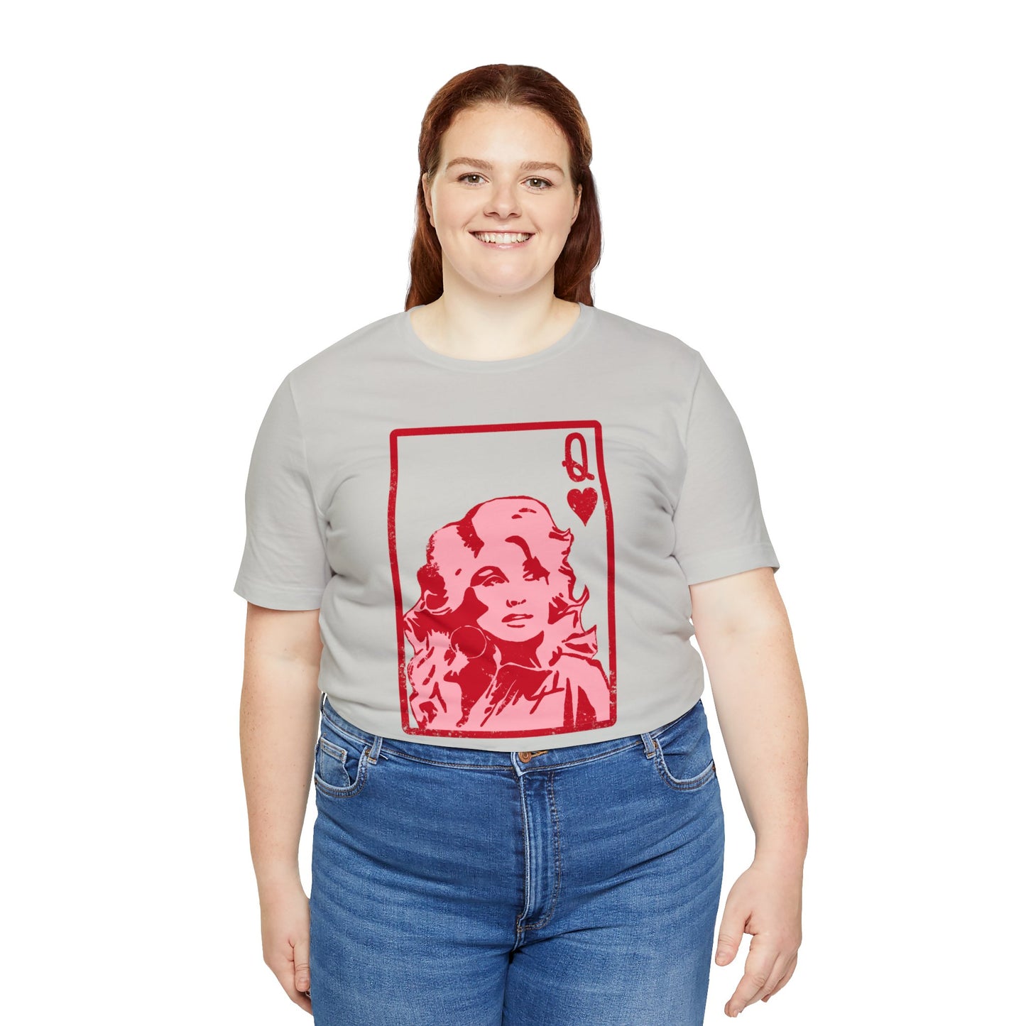 Dolly Queen of Hearts Valentine Bella Jersey Short Sleeve Tee (Unisex)