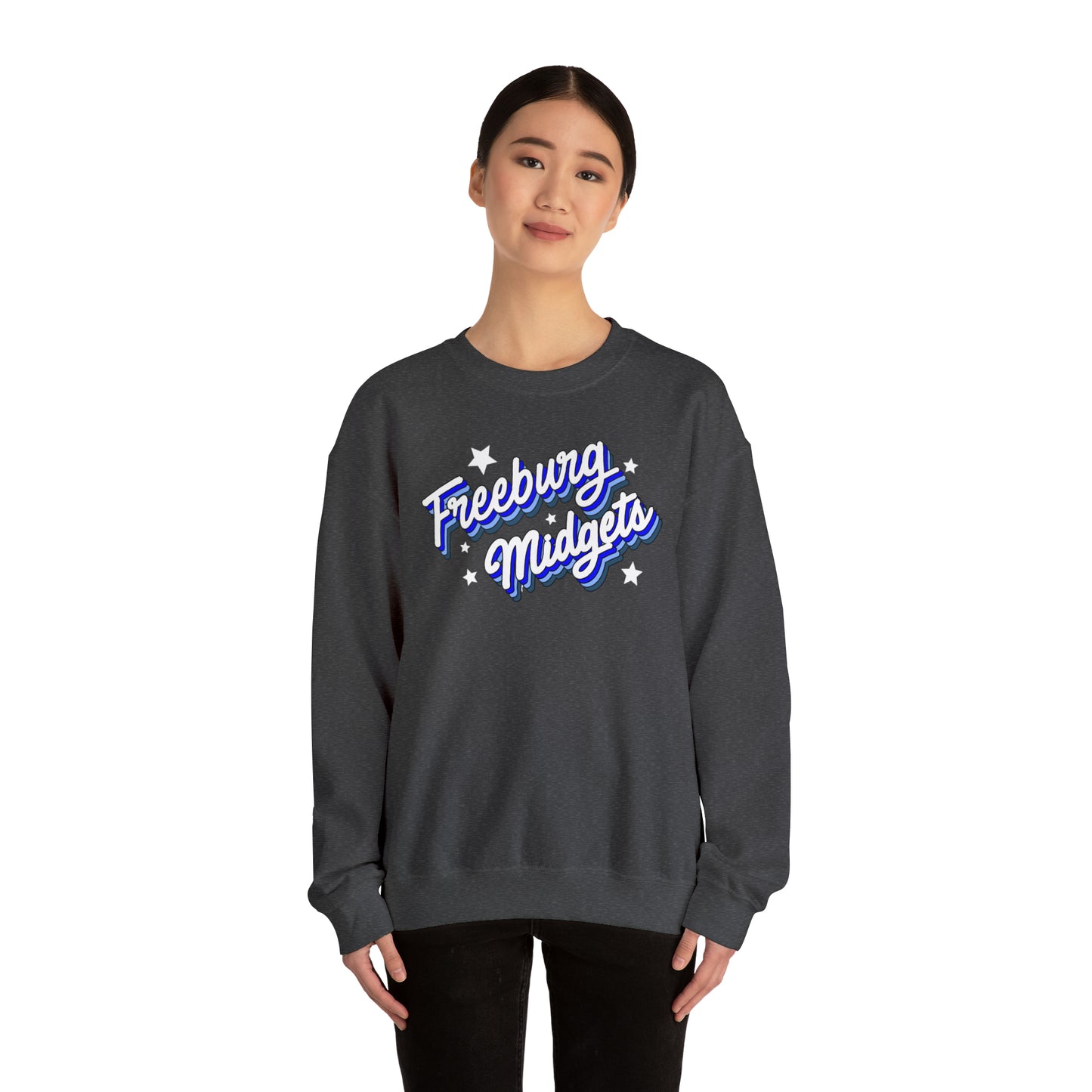 Retro Freeburg Midgets Unisex Heavy Blend™ Crewneck Sweatshirt
