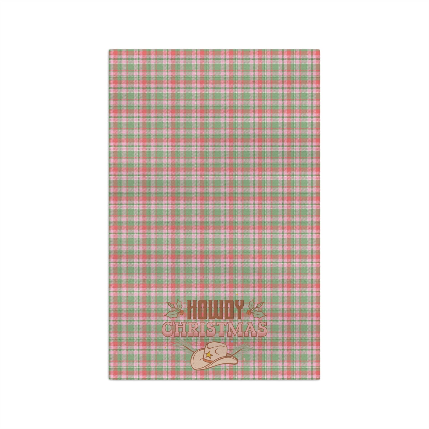 Howdy Christmas Cowboy Hat Christmas/ Holiday Soft Tea Towel
