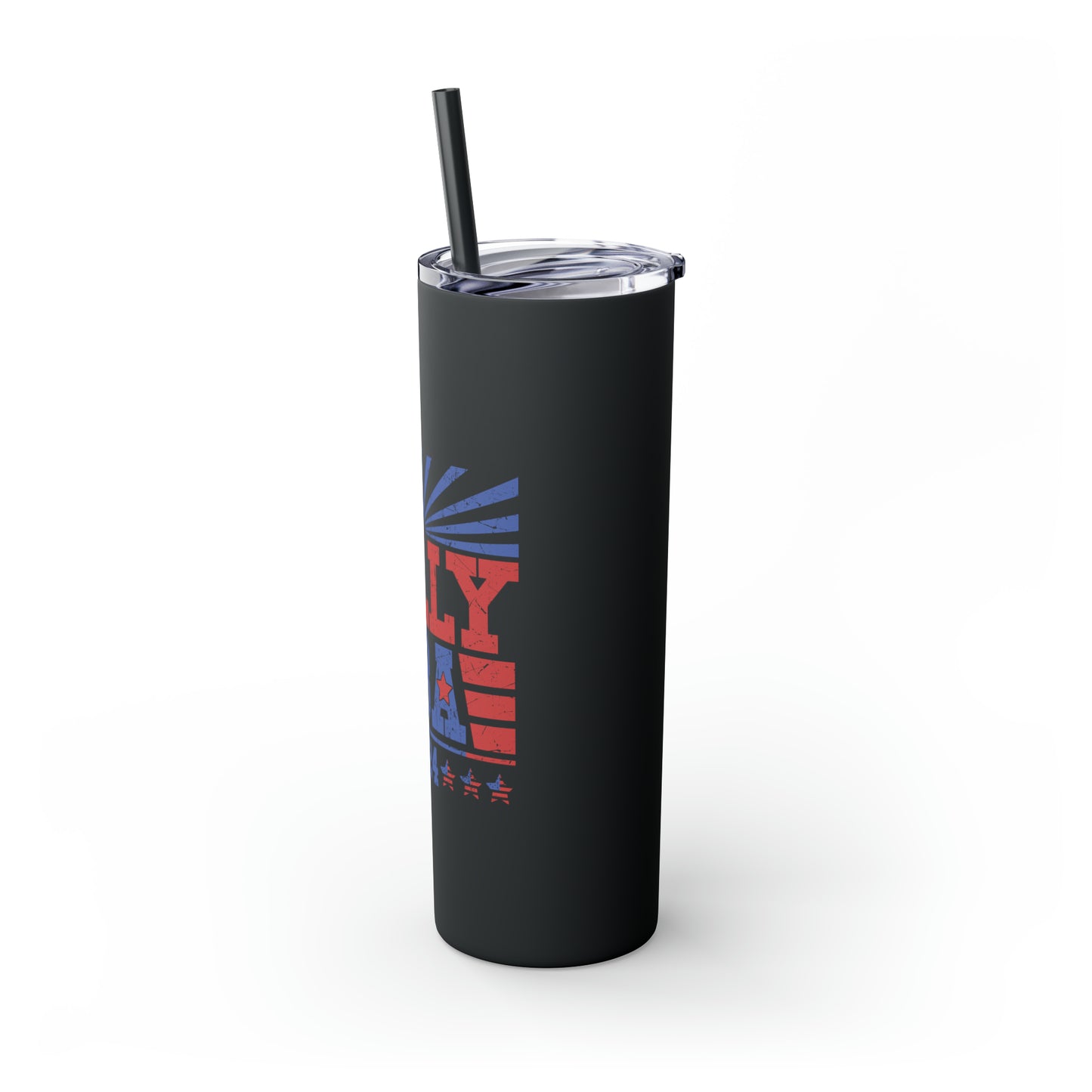 Dolly and Reba for President 2024 Skinny Tumbler with Straw, 20oz