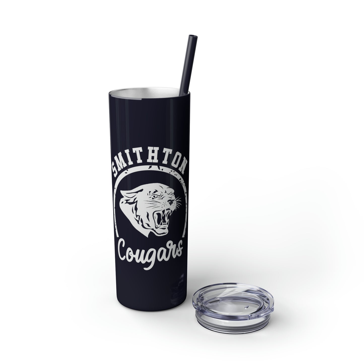 Smithton Cougars Skinny Tumbler with Straw, 20oz