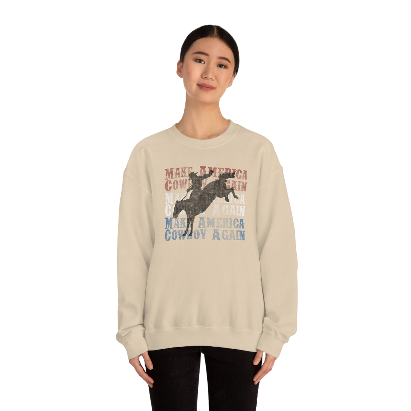 "Make America Cowboy Again" - Unisex Heavy Blend™ Crewneck Sweatshirt