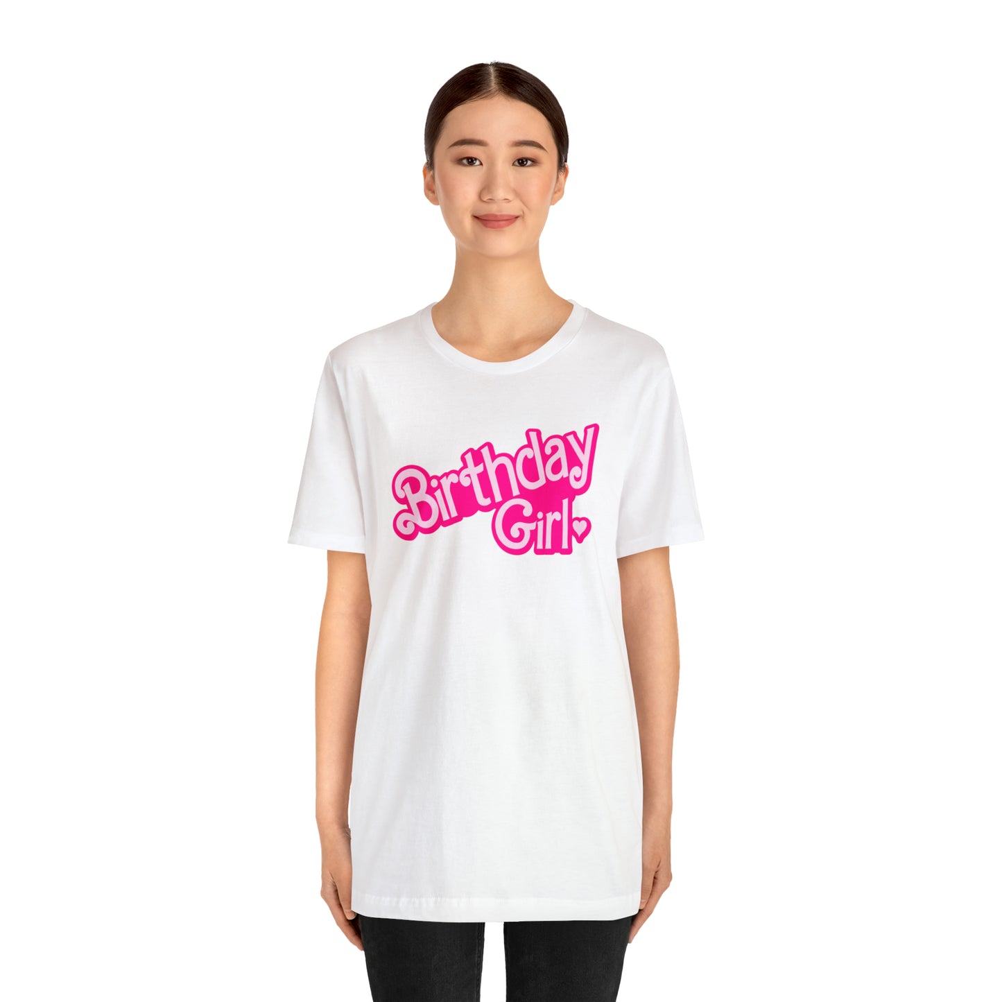 Birthday Girl Hot Pink Barbie Print T-Shirt -