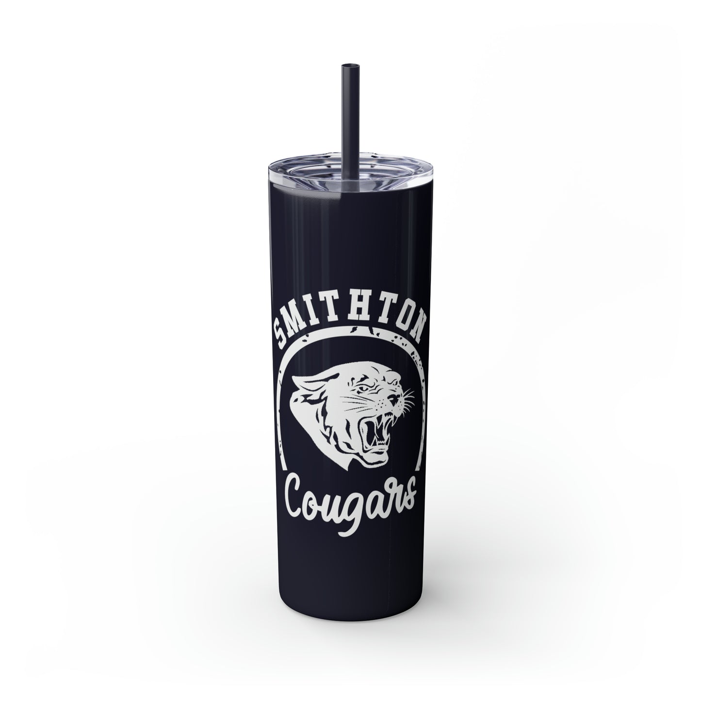 Smithton Cougars Skinny Tumbler with Straw, 20oz