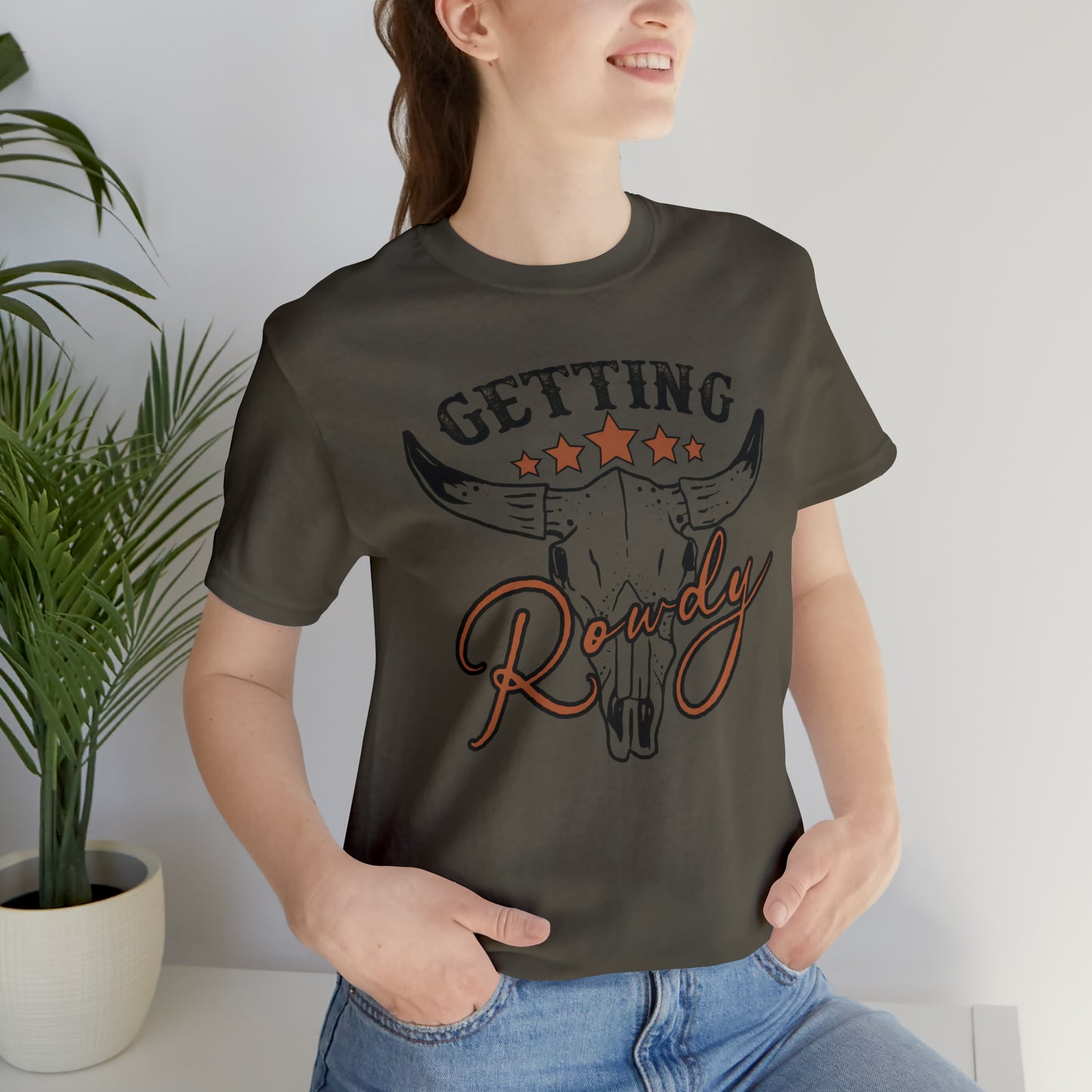 Vintage Getting Rowdy Party/ Bridesmaid/ Groomsman T-Shirt - Black Ink