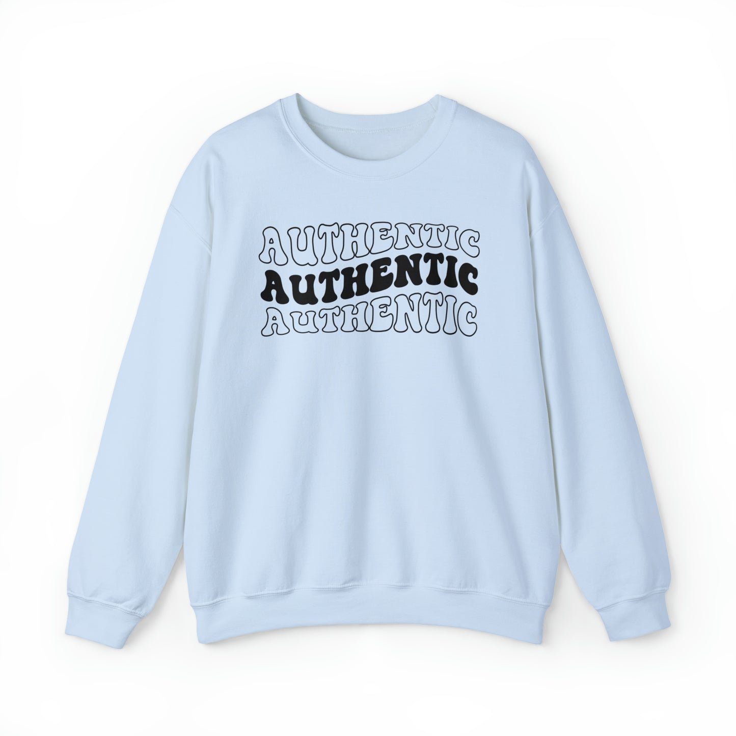 "Authentic" Black Logo Unisex Heavy Blend™ Crewneck Sweatshirt