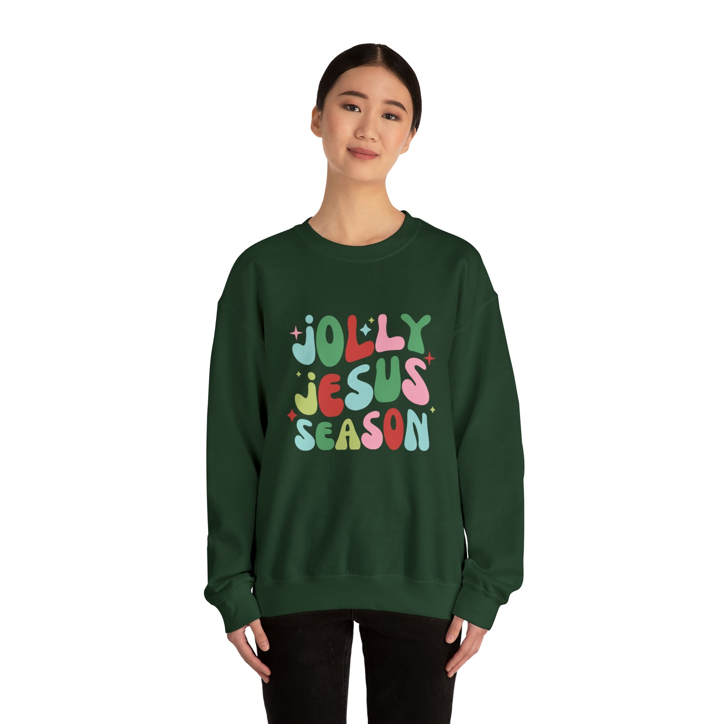 Jolly Jesus Season Unisex Heavy Blend™ Crewneck Sweatshirt
