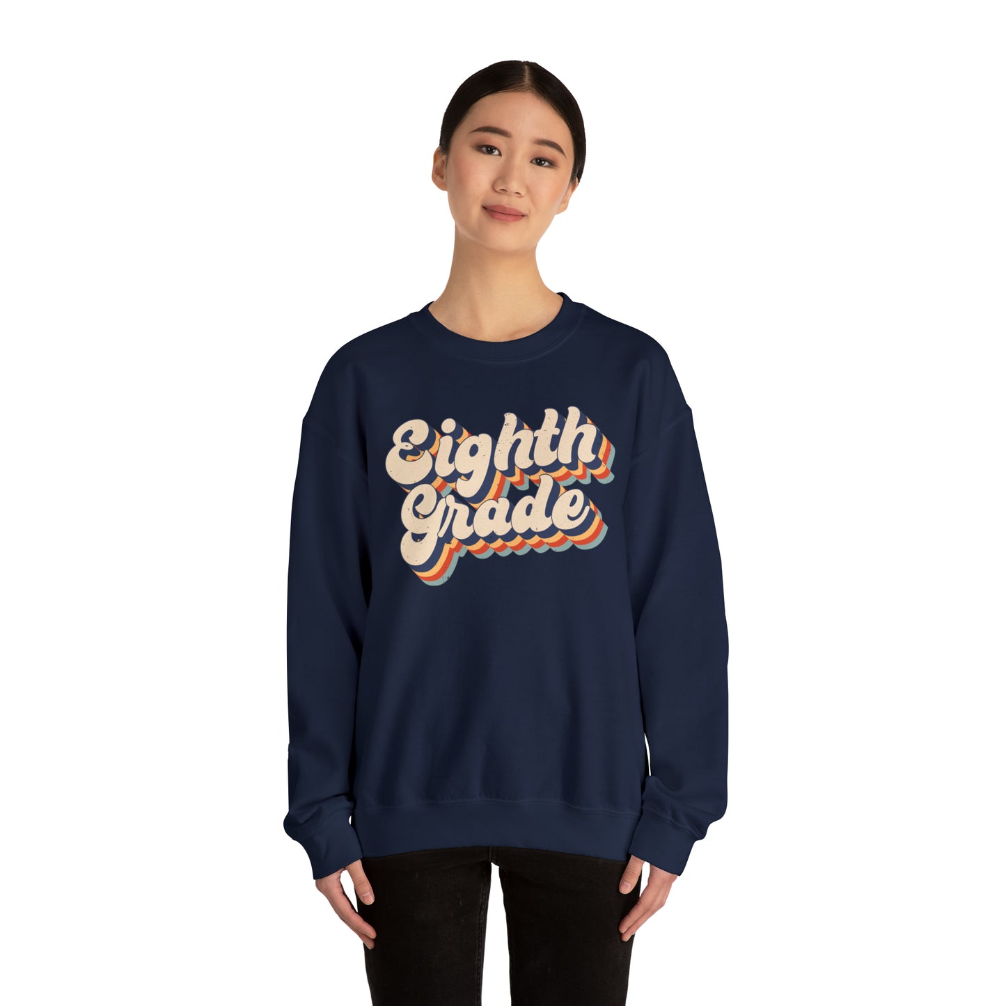 Retro Eighth Grade Unisex Heavy Blend™ Crewneck Sweatshirt