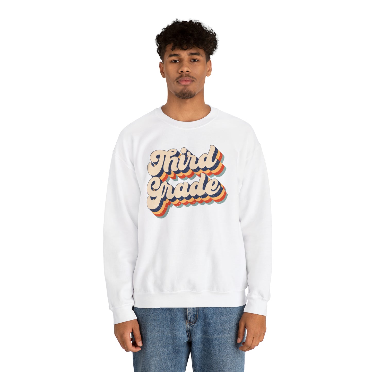 Retro Third Grade Unisex Heavy Blend™ Crewneck Sweatshirt