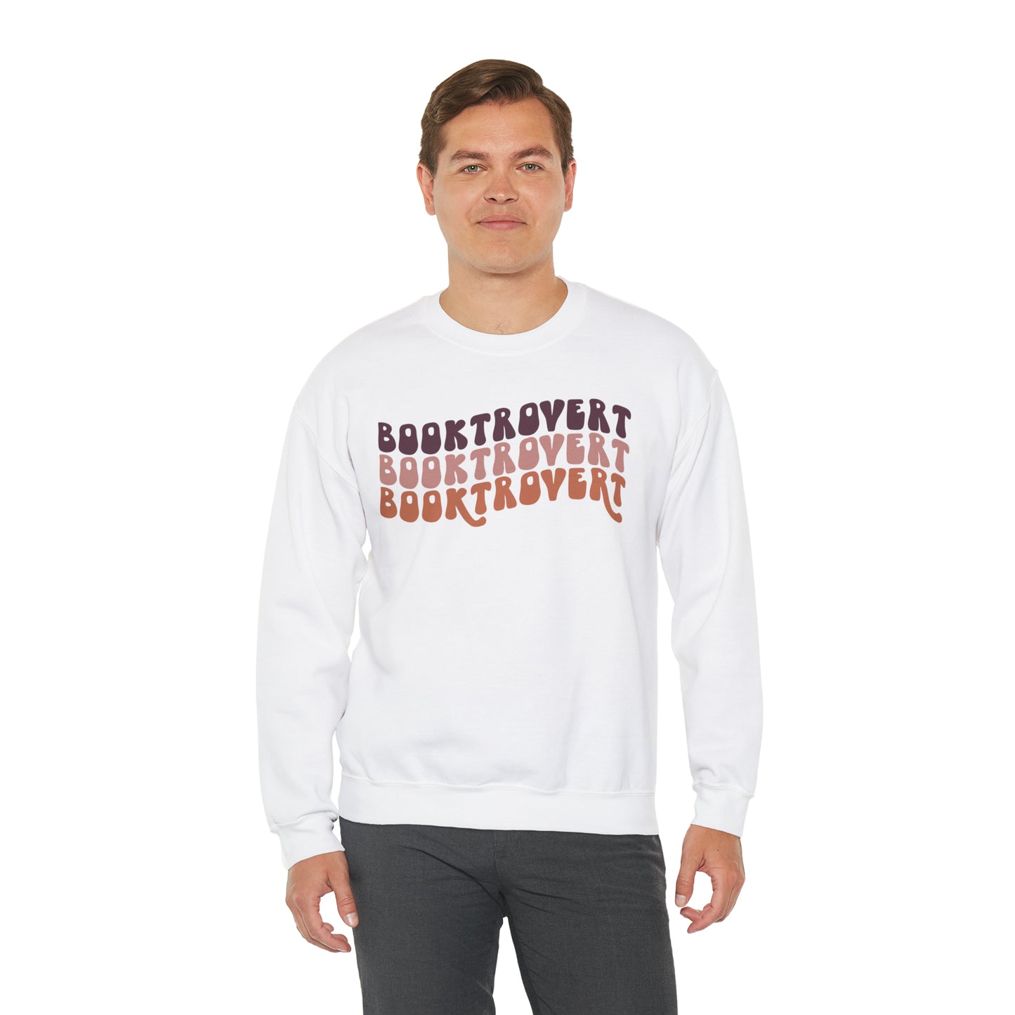 Warm Booktrovert Unisex Heavy Blend Crewneck Sweatshirt