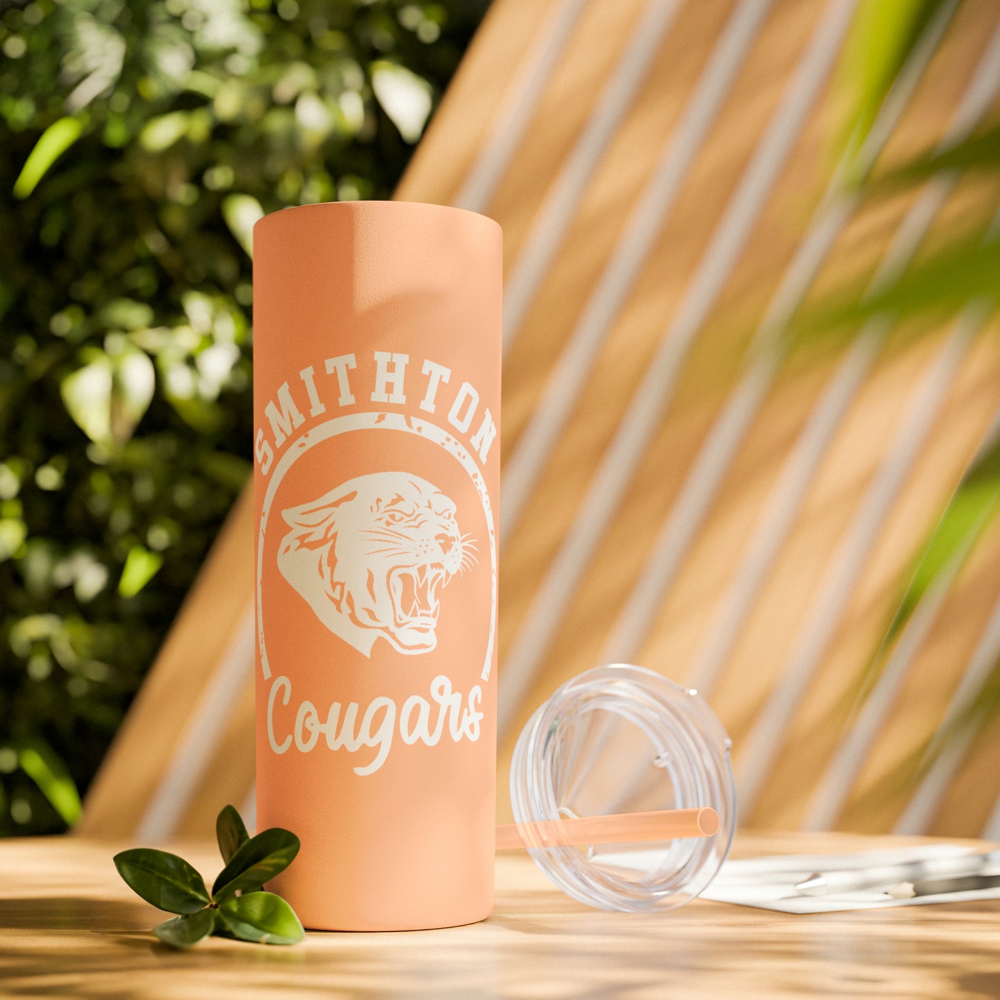 Smithton Cougars Skinny Tumbler with Straw, 20oz