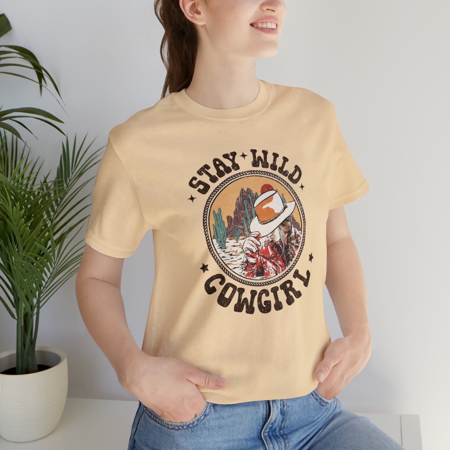 "Stay Wild Cowgirl" Unisex Jersey Short Sleeve Tee