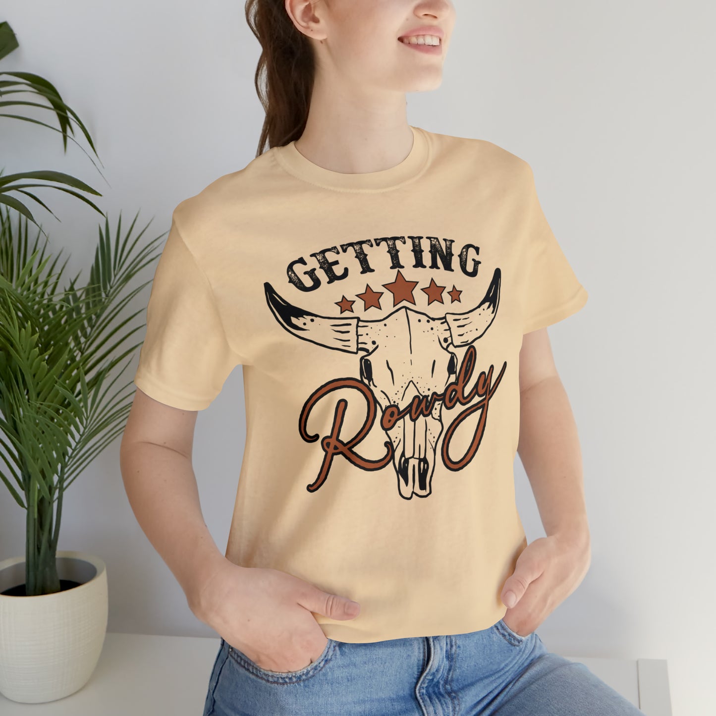 Vintage Getting Rowdy Party/ Bridesmaid/ Groomsman T-Shirt - Black Ink