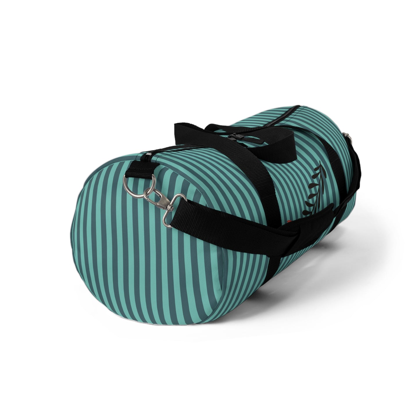 Winter Stripes Flower Duffel Bag