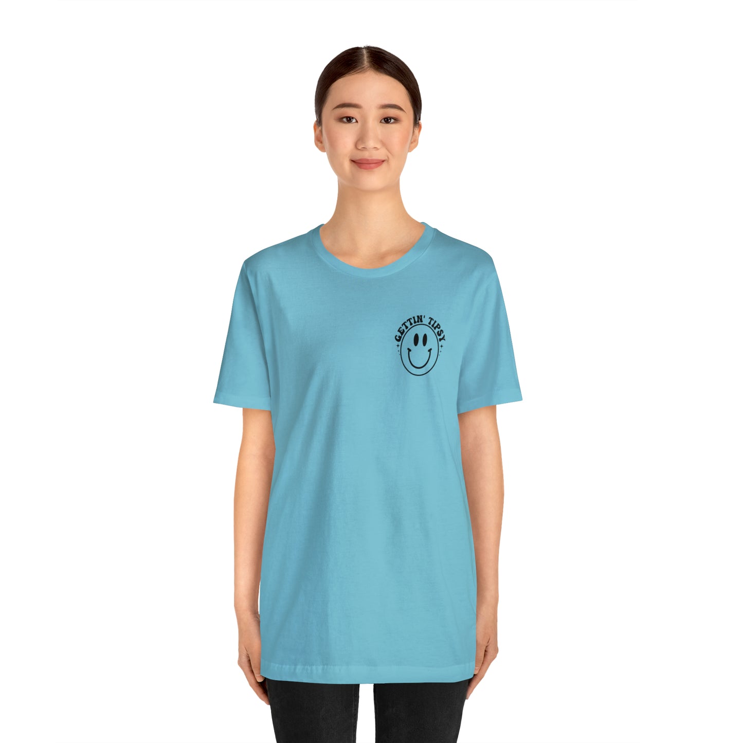 "Errbody in the Lake Gettin' Tipsy" (Front and Back Design) Unisex Jersey Short Sleeve Tee