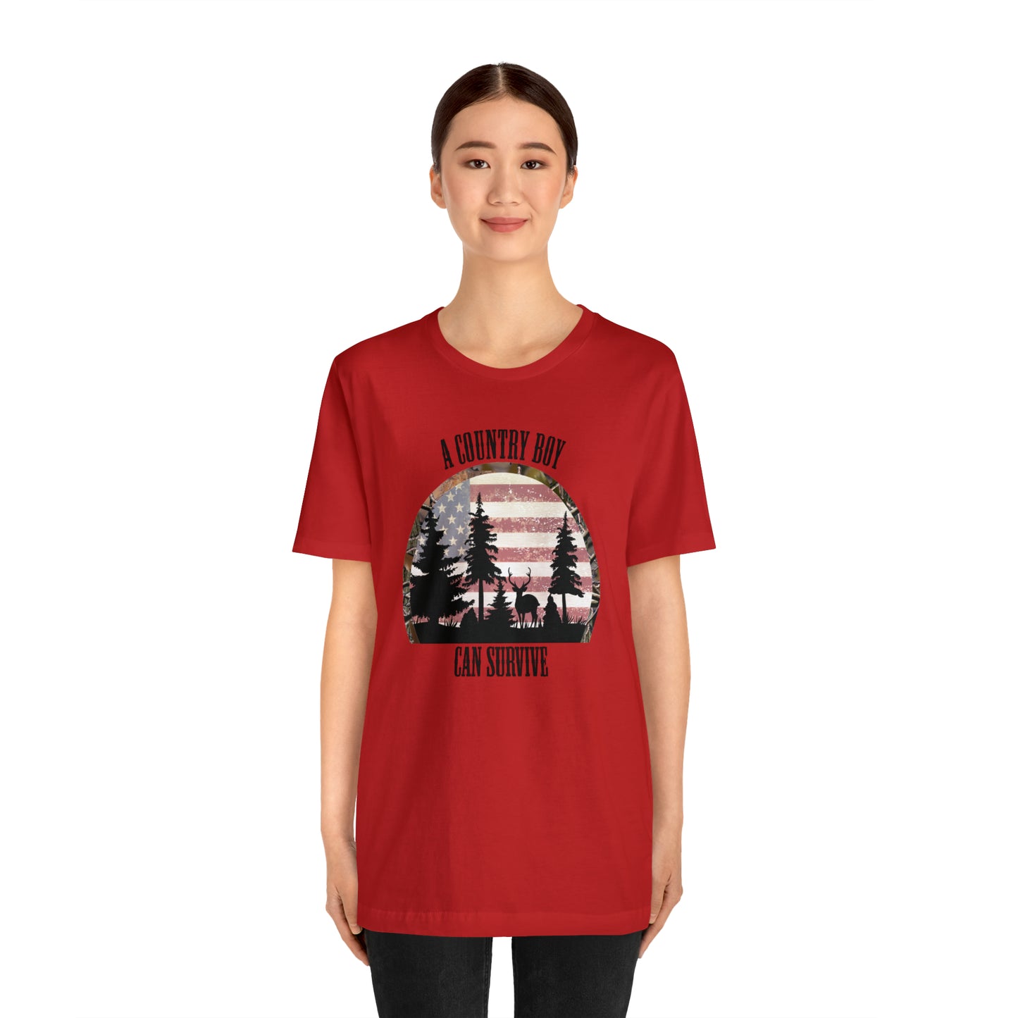 "A Country Boy Can Survive" Unisex Jersey Short Sleeve Tee