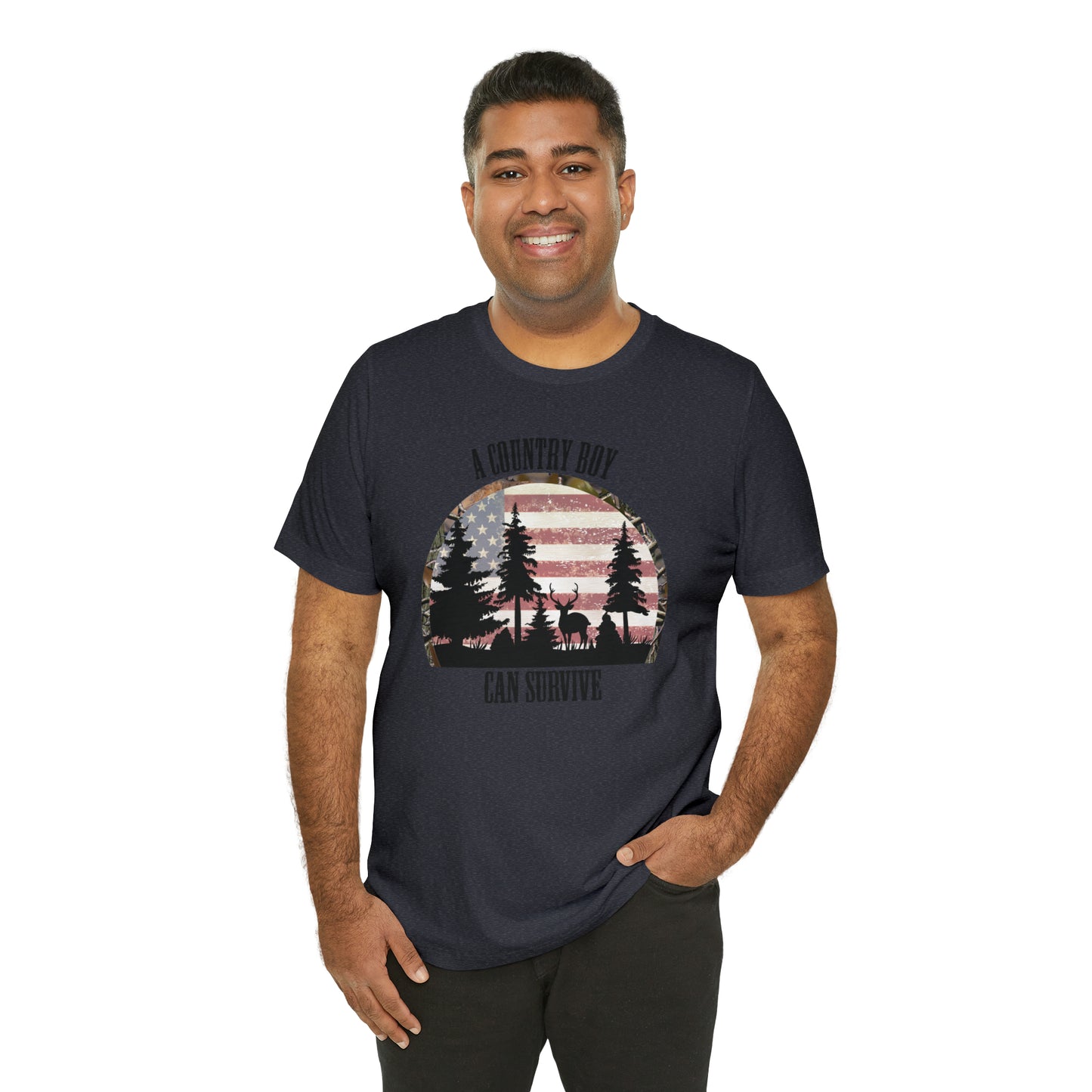 "A Country Boy Can Survive" Unisex Jersey Short Sleeve Tee