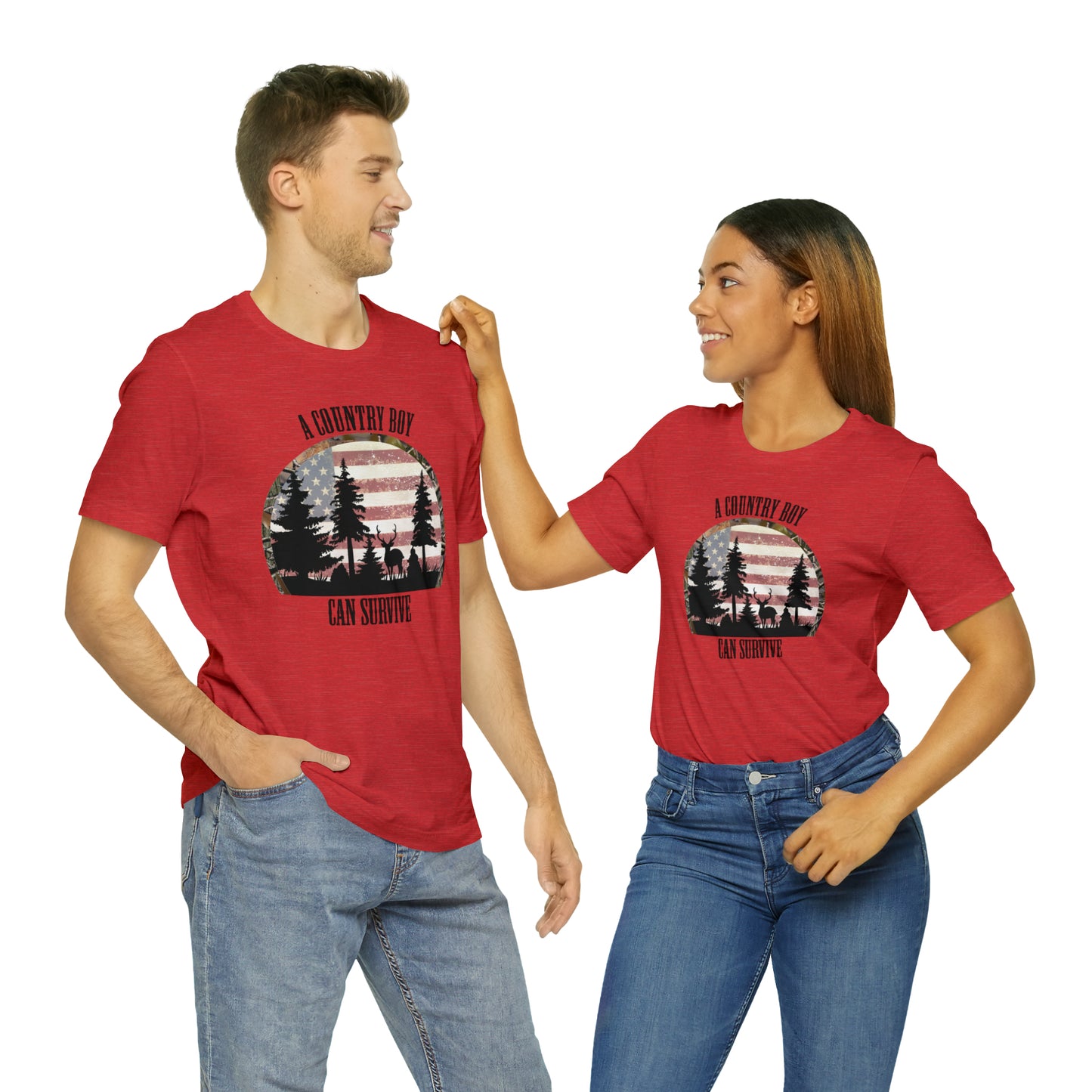 "A Country Boy Can Survive" Unisex Jersey Short Sleeve Tee