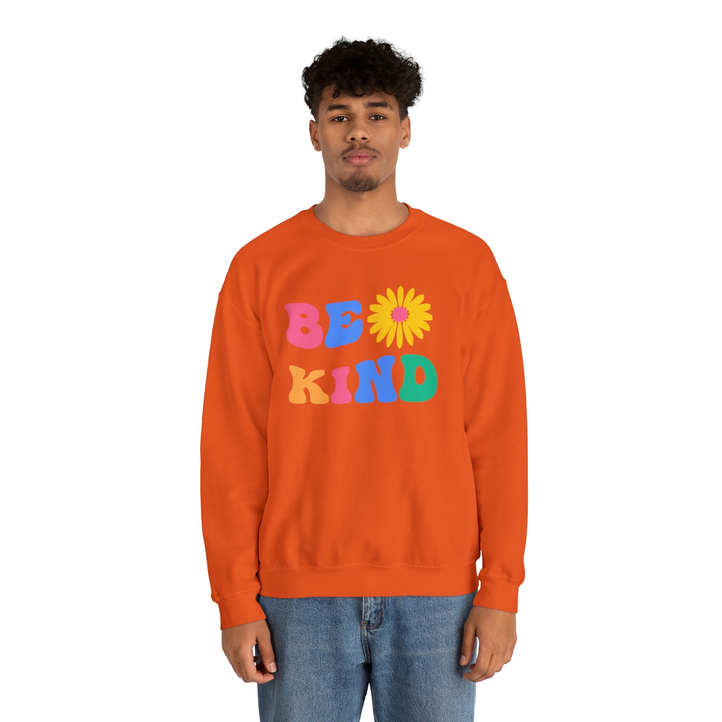 Be Kind Retro Warm Colored Unisex Heavy Blend™ Crewneck Sweatshirt