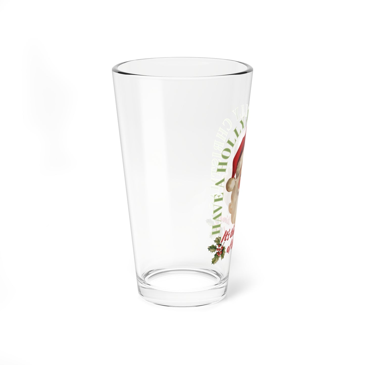 Have a Holly Jolly Christmas Classic Santa Mixing Glass, 16oz