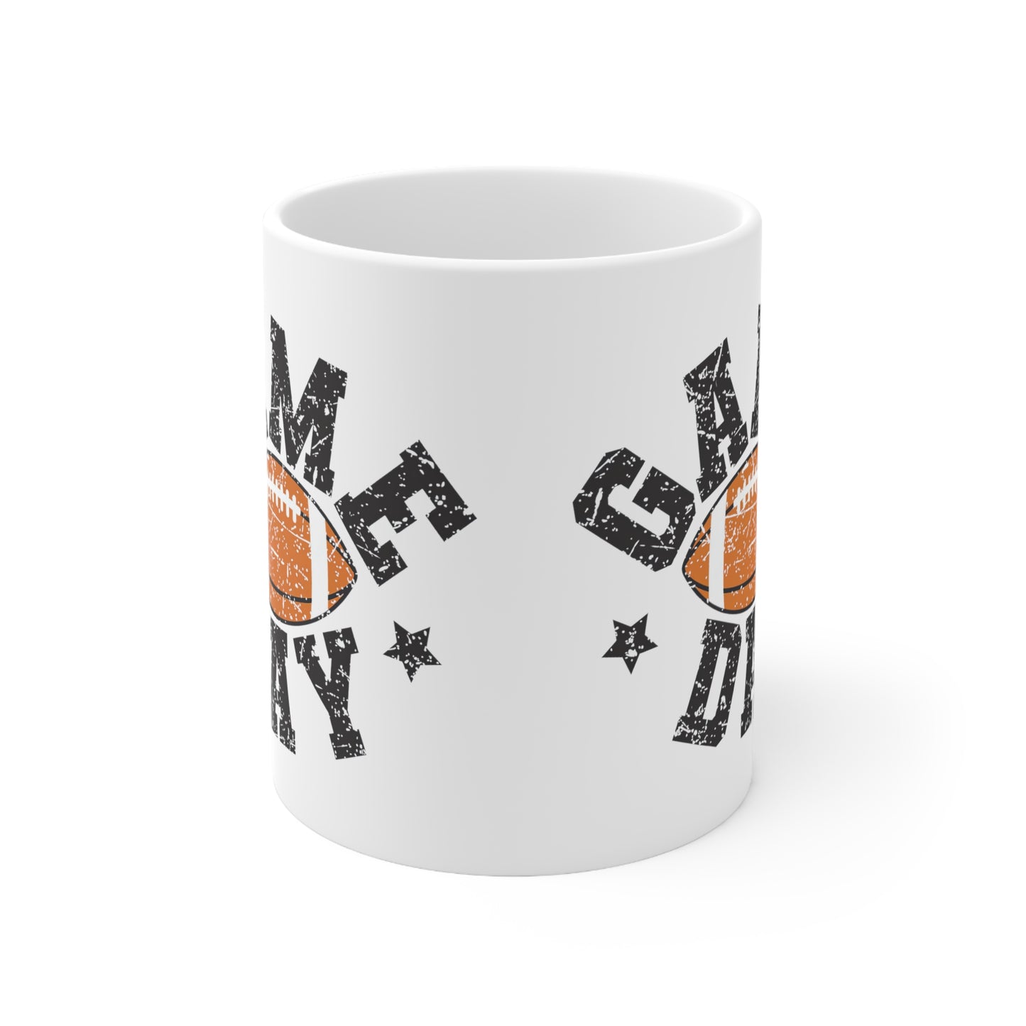 Game Day Football Ceramic Mug 11oz - White
