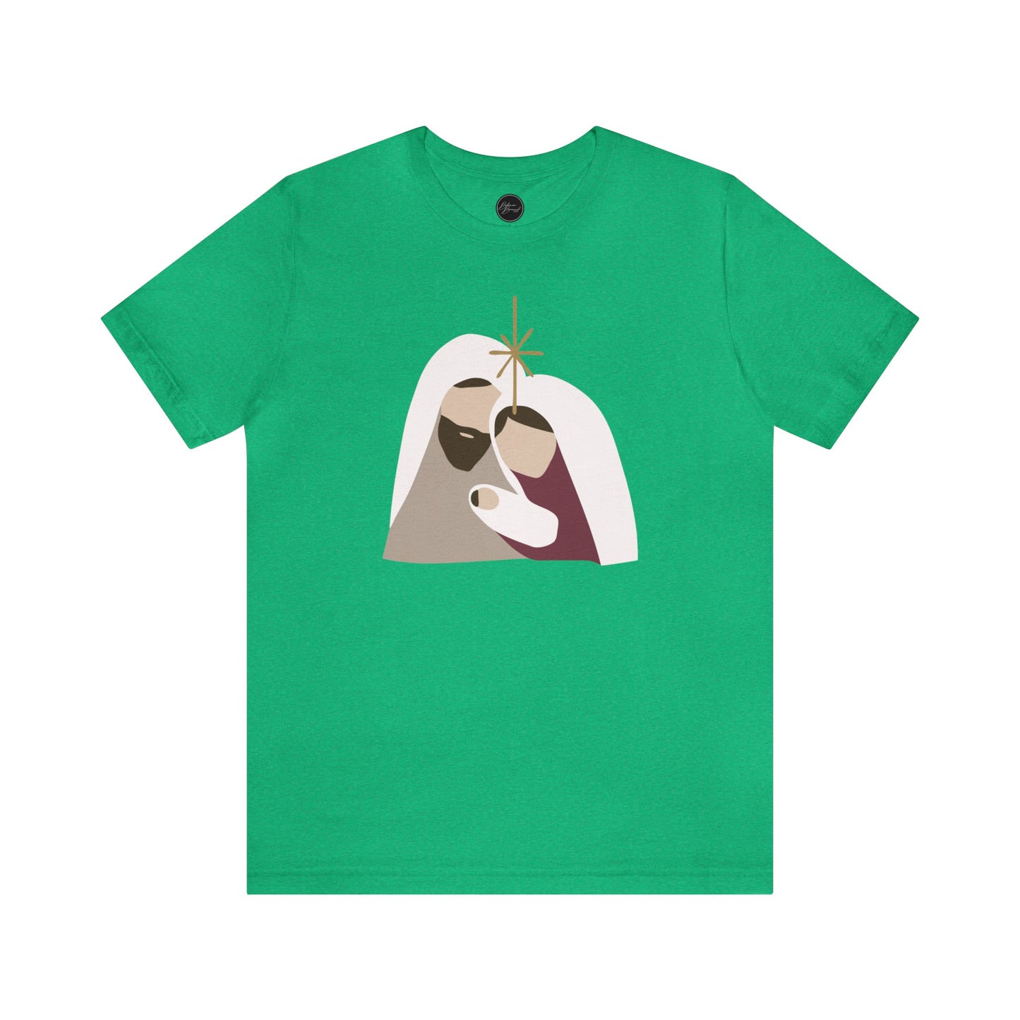 Holy Family Christmas Christian Bella Jersey Short Sleeve Tee (Unisex)