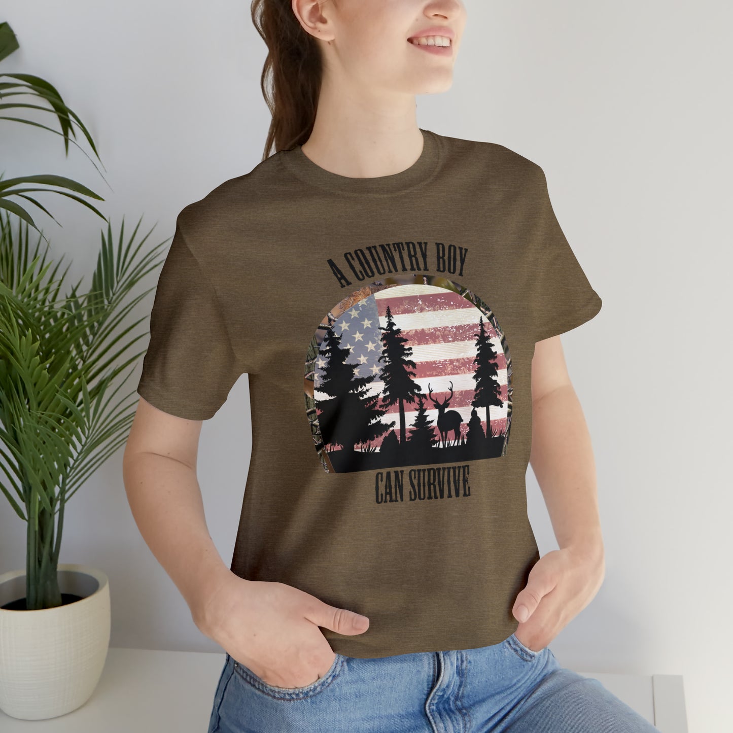 "A Country Boy Can Survive" Unisex Jersey Short Sleeve Tee