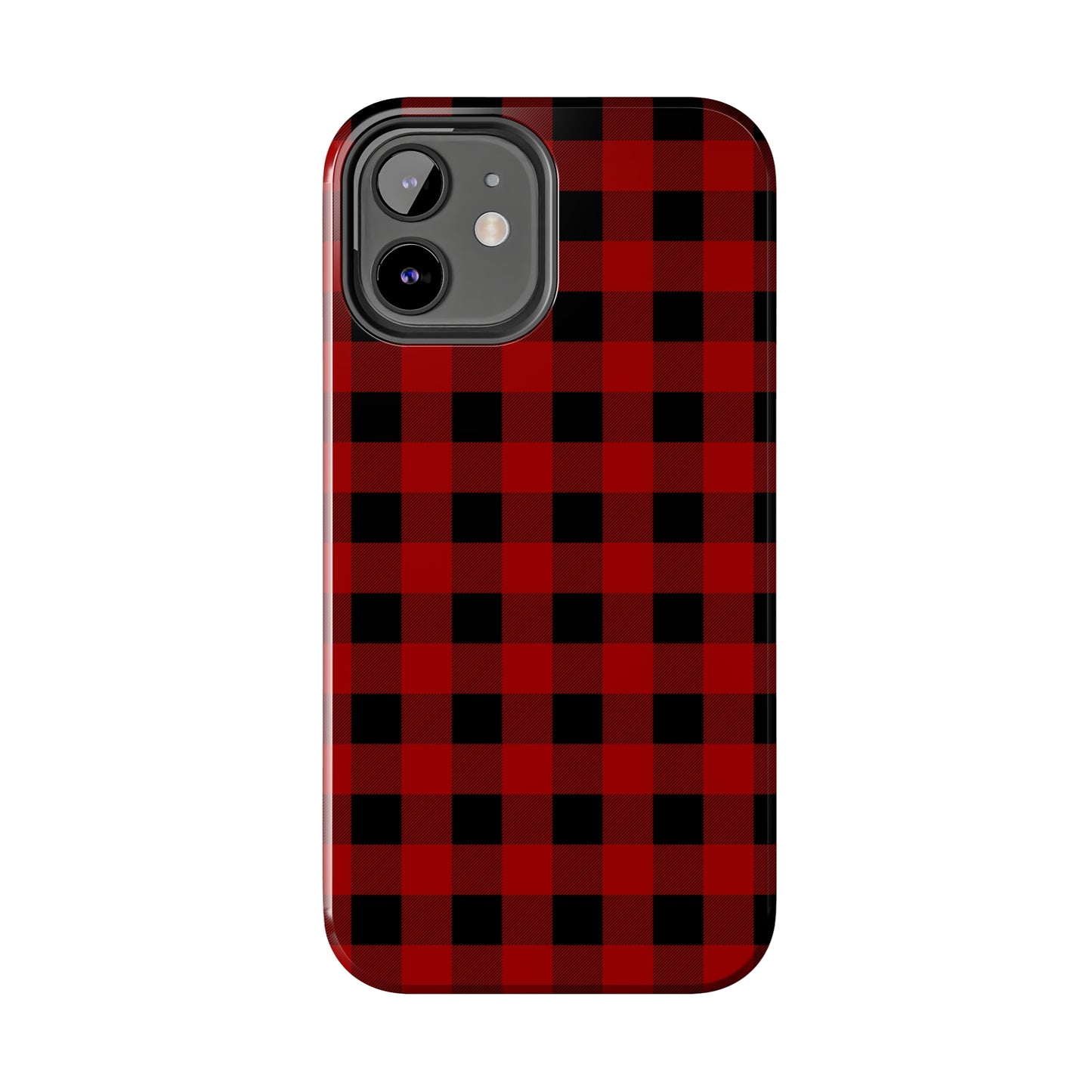 Red and Black Plaid Tough Phone Cases