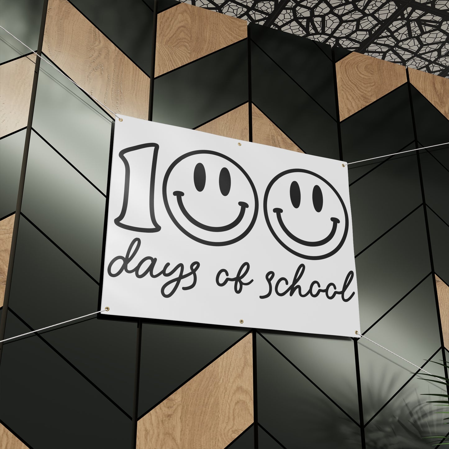Be Creative 100 Days of School School Matte Banner - White