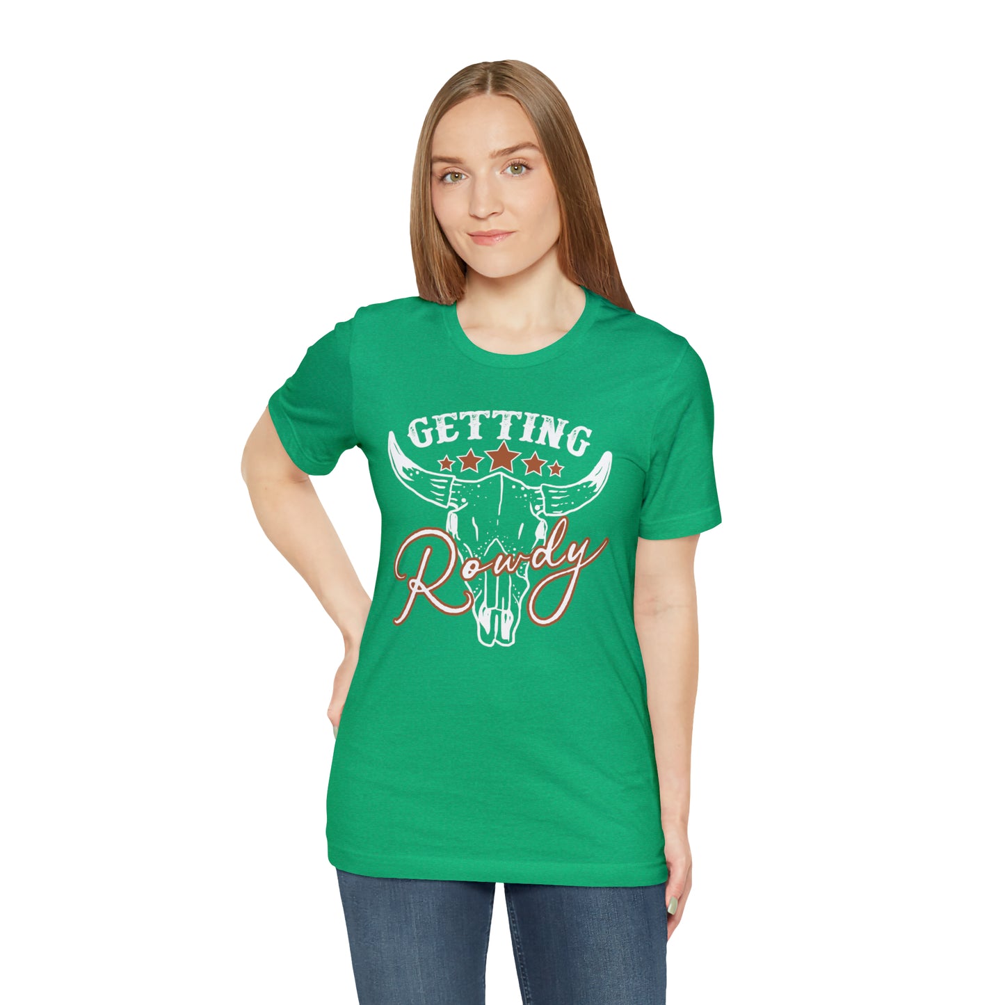Vintage Getting Rowdy Party/ Bridesmaid/ Groomsman T-Shirt - White Ink