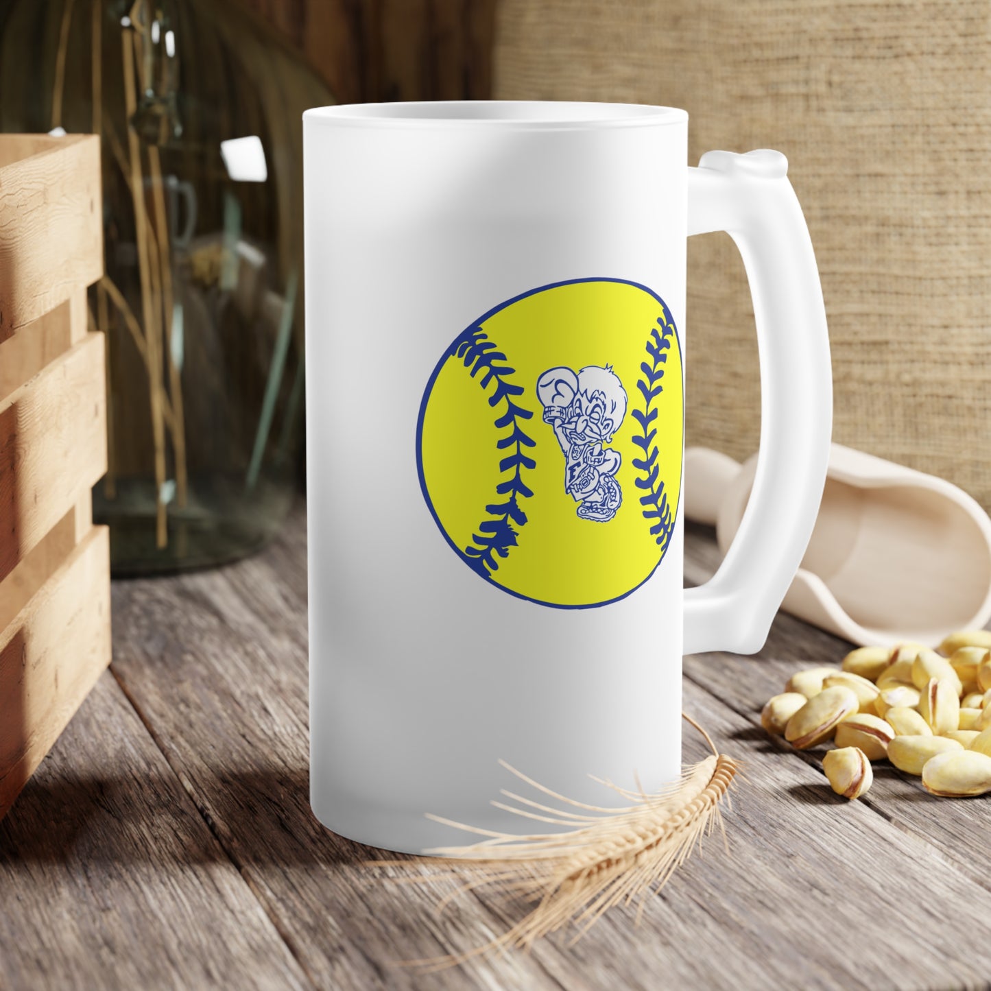 FCHS Freeburg Midgets Softball Frosted Glass Beer Mug