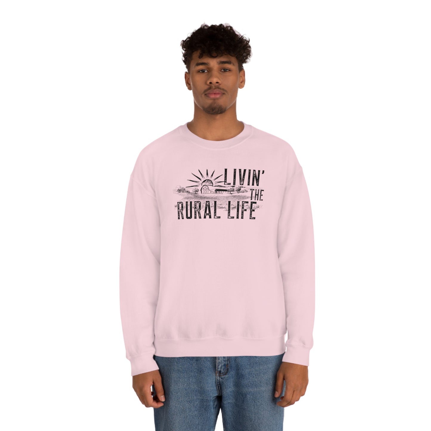 "Livin' the Rural Life" - Unisex Heavy Blend™ Crewneck Sweatshirt