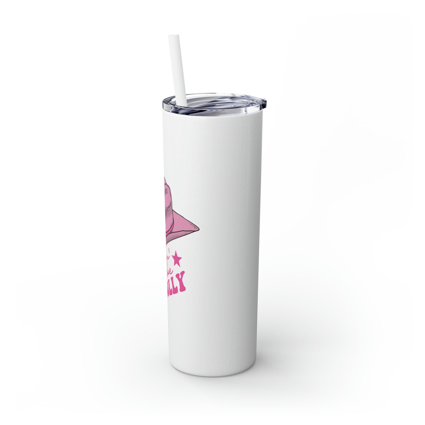 Living Like Dolly Skinny Tumbler with Straw, 20oz