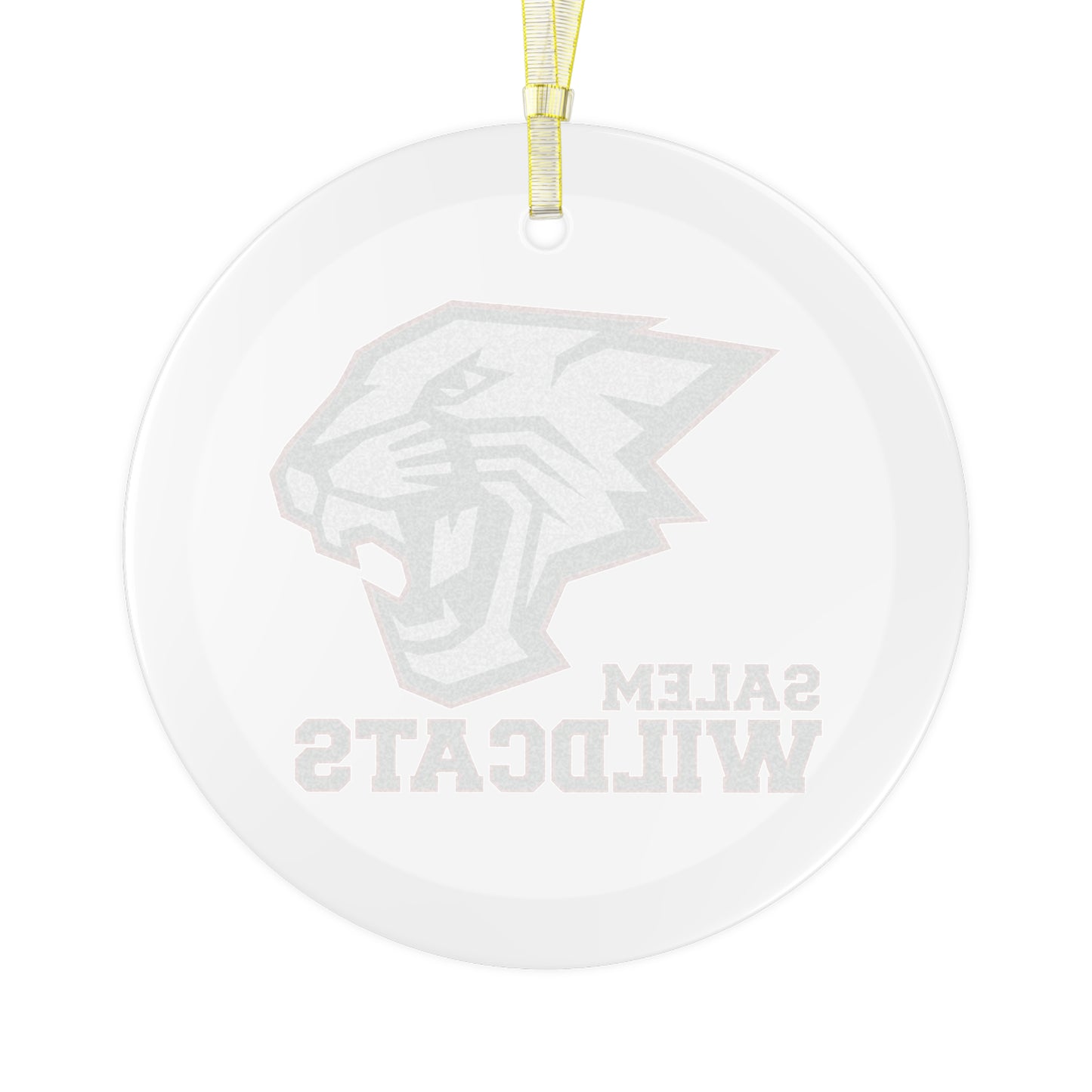 Salem Wildcat - Green Print Glass Ornament