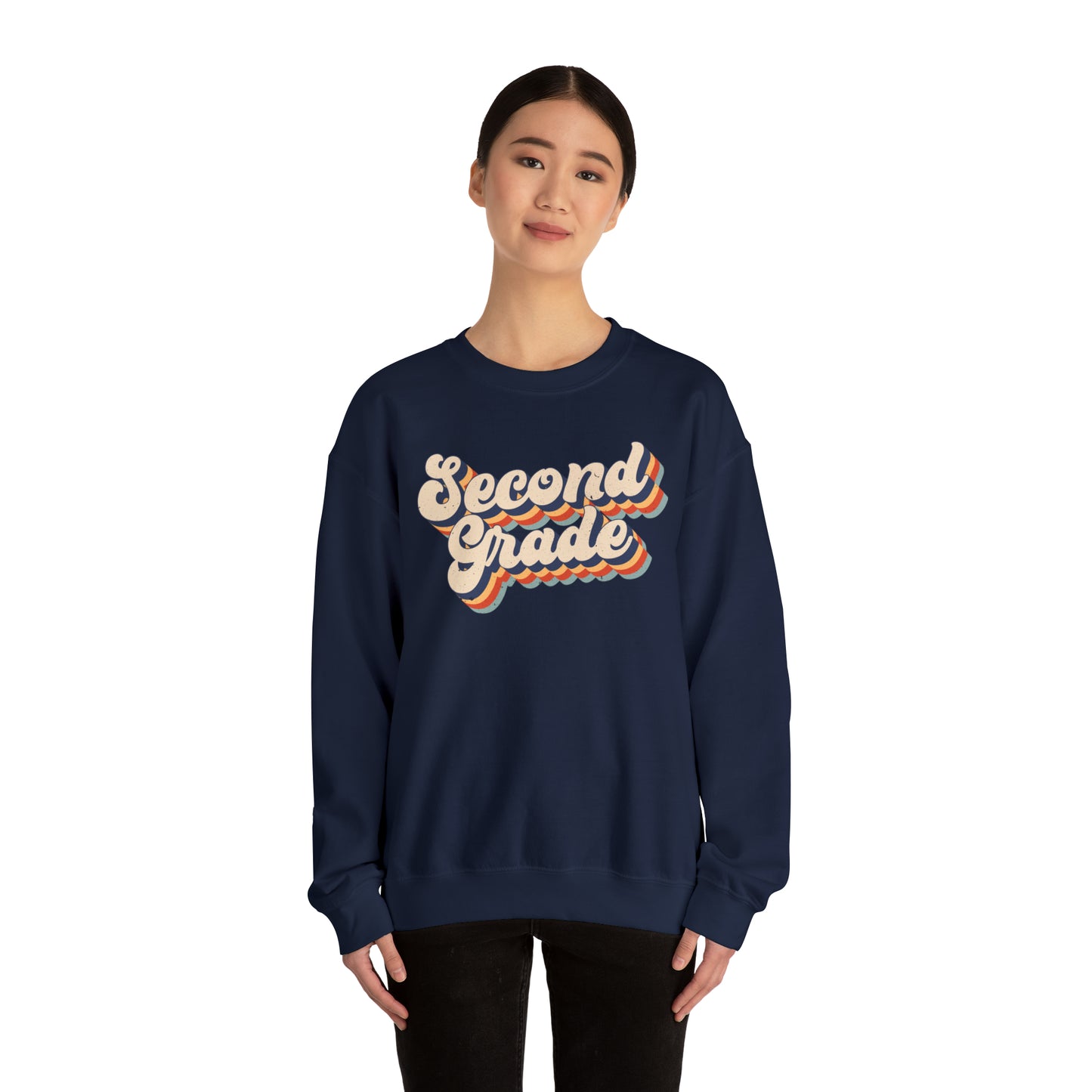 Retro Second Grade Unisex Heavy Blend™ Crewneck Sweatshirt