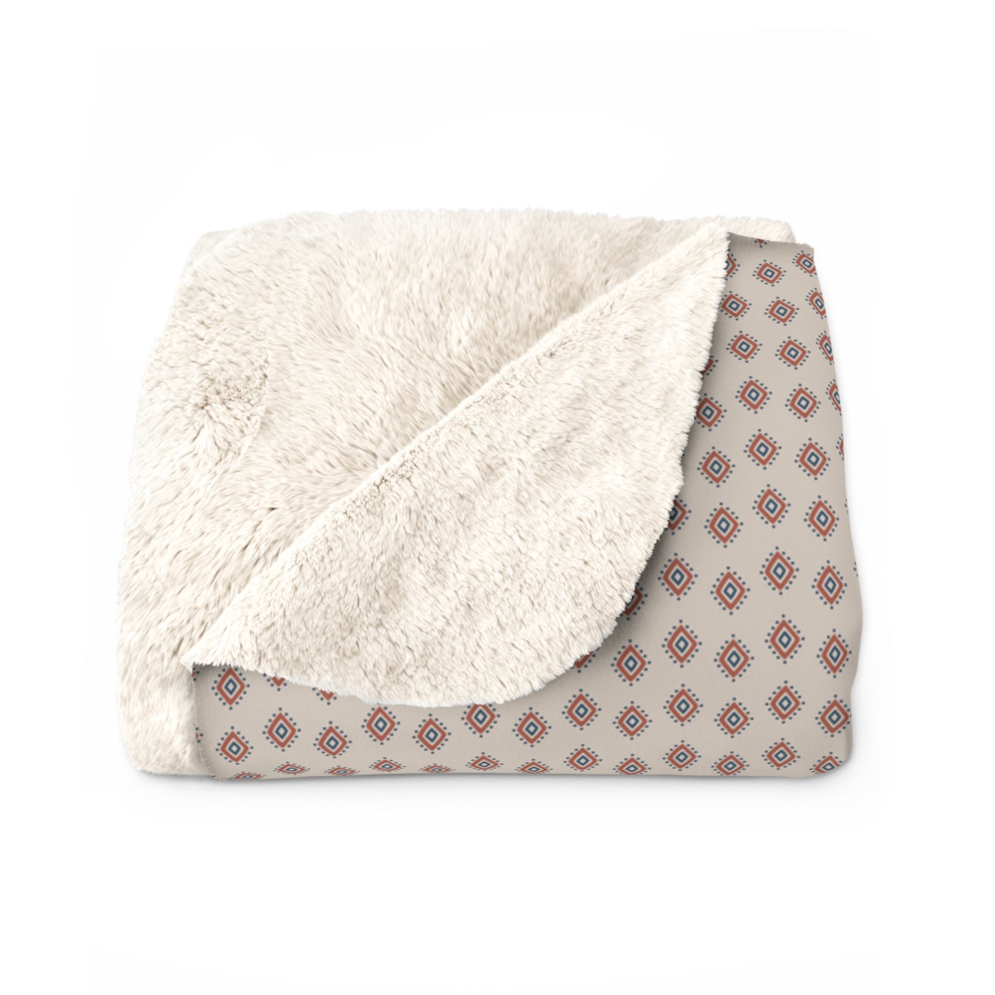 Howdy Christmas Diamond Pattern Sherpa Fleece Blanket