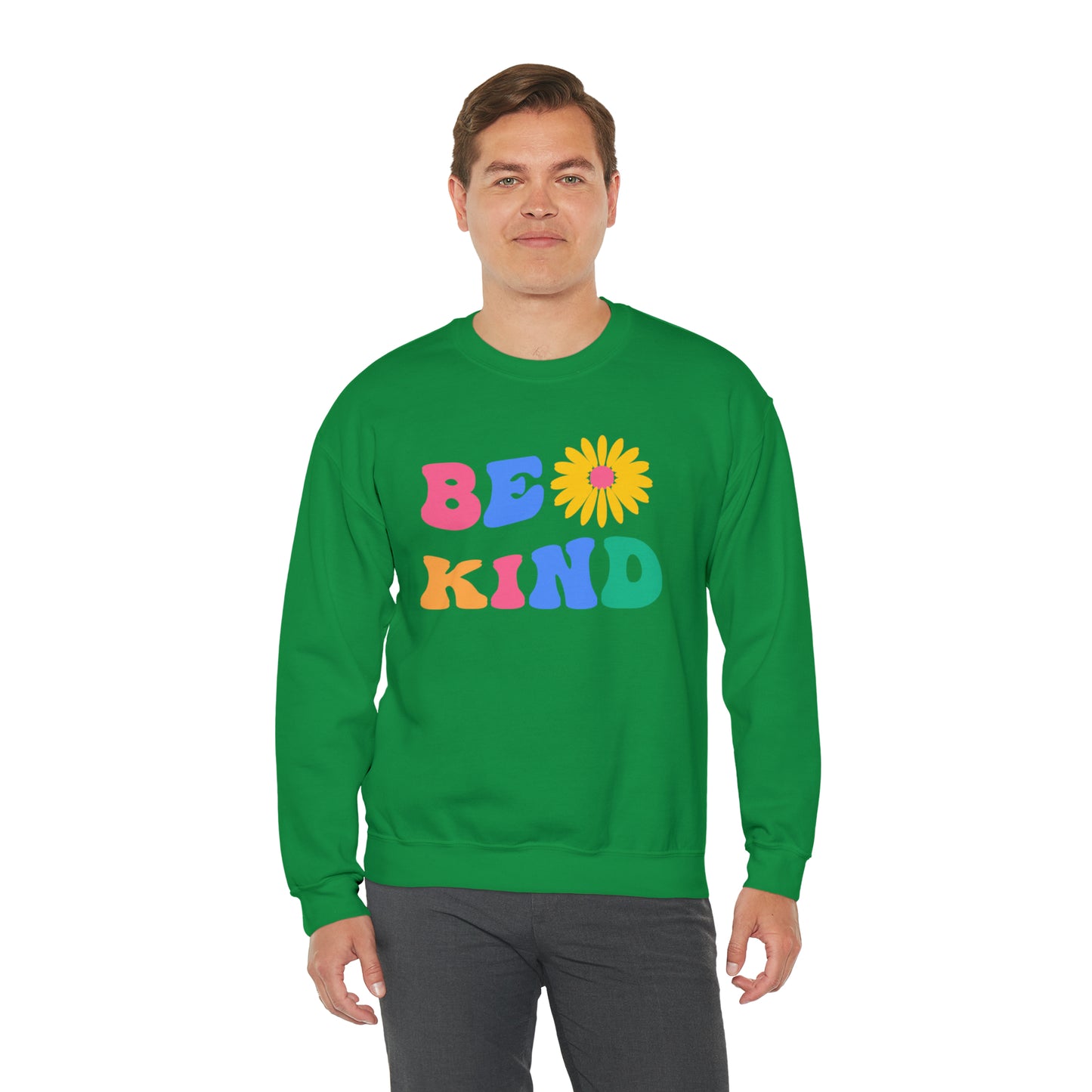 Be Kind Retro Warm Colored Unisex Heavy Blend™ Crewneck Sweatshirt