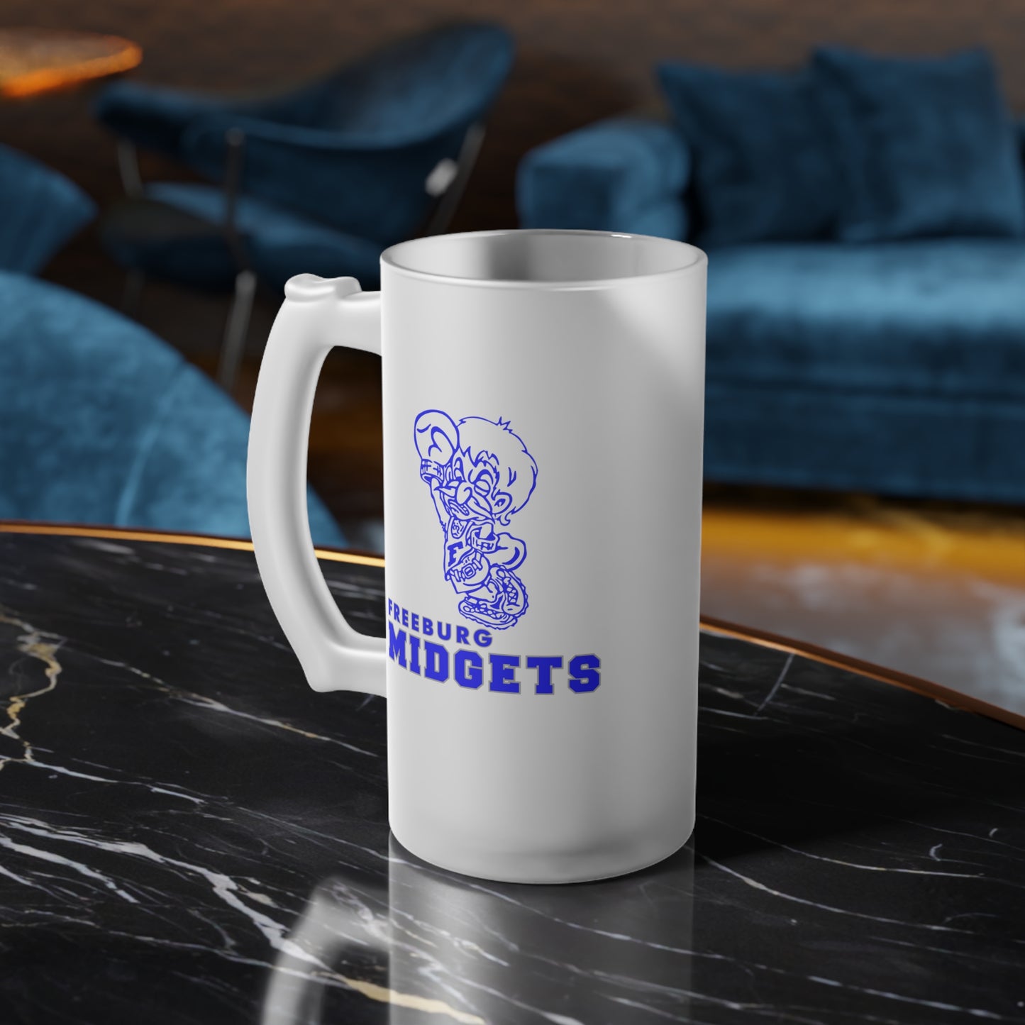 FCHS Freeburg Midgets Frosted Glass Beer Mug