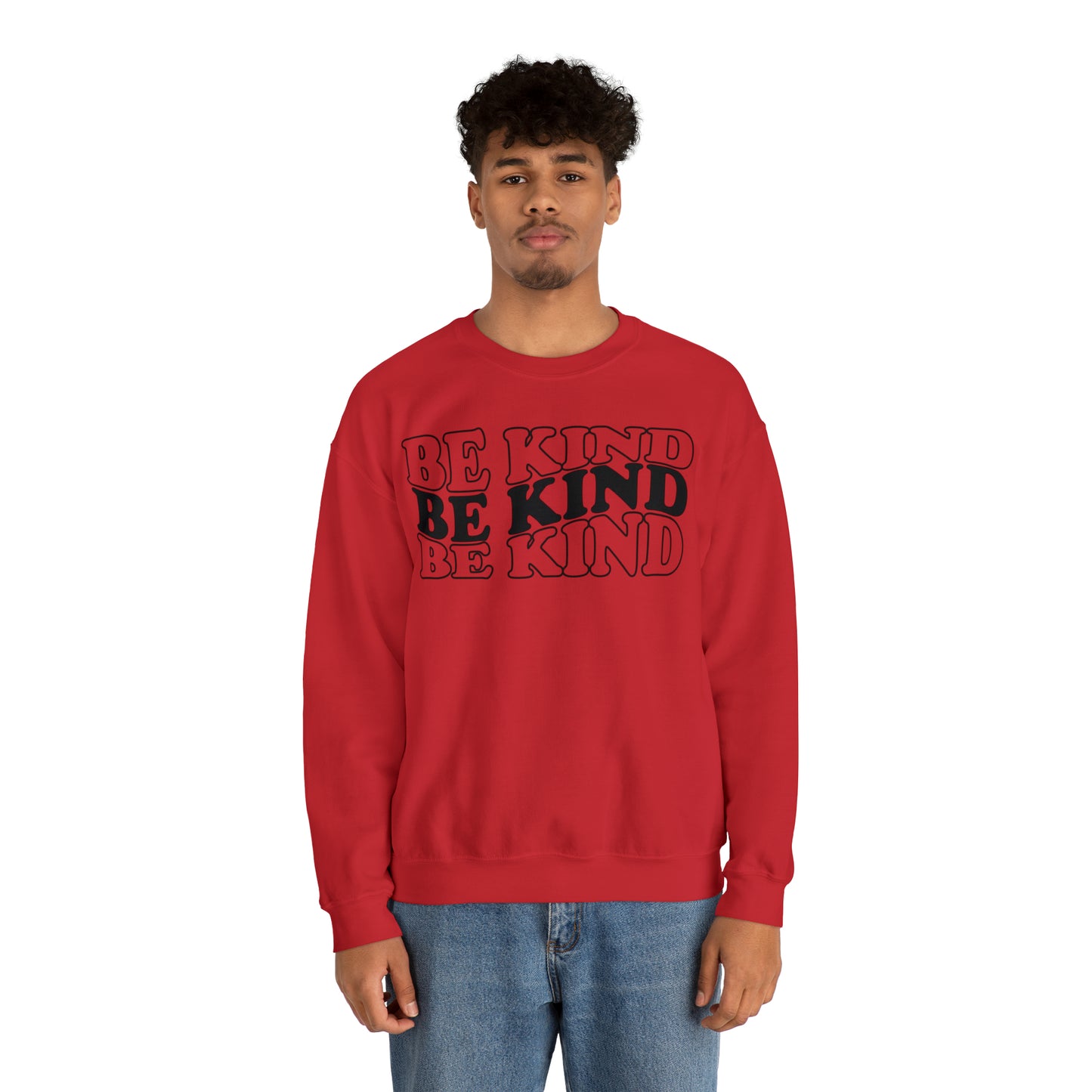 Be Kind Black Logo Unisex Heavy Blend™ Crewneck Sweatshirt