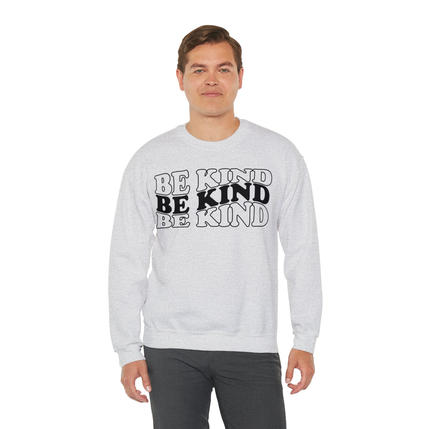 Be Kind Black Logo Unisex Heavy Blend™ Crewneck Sweatshirt
