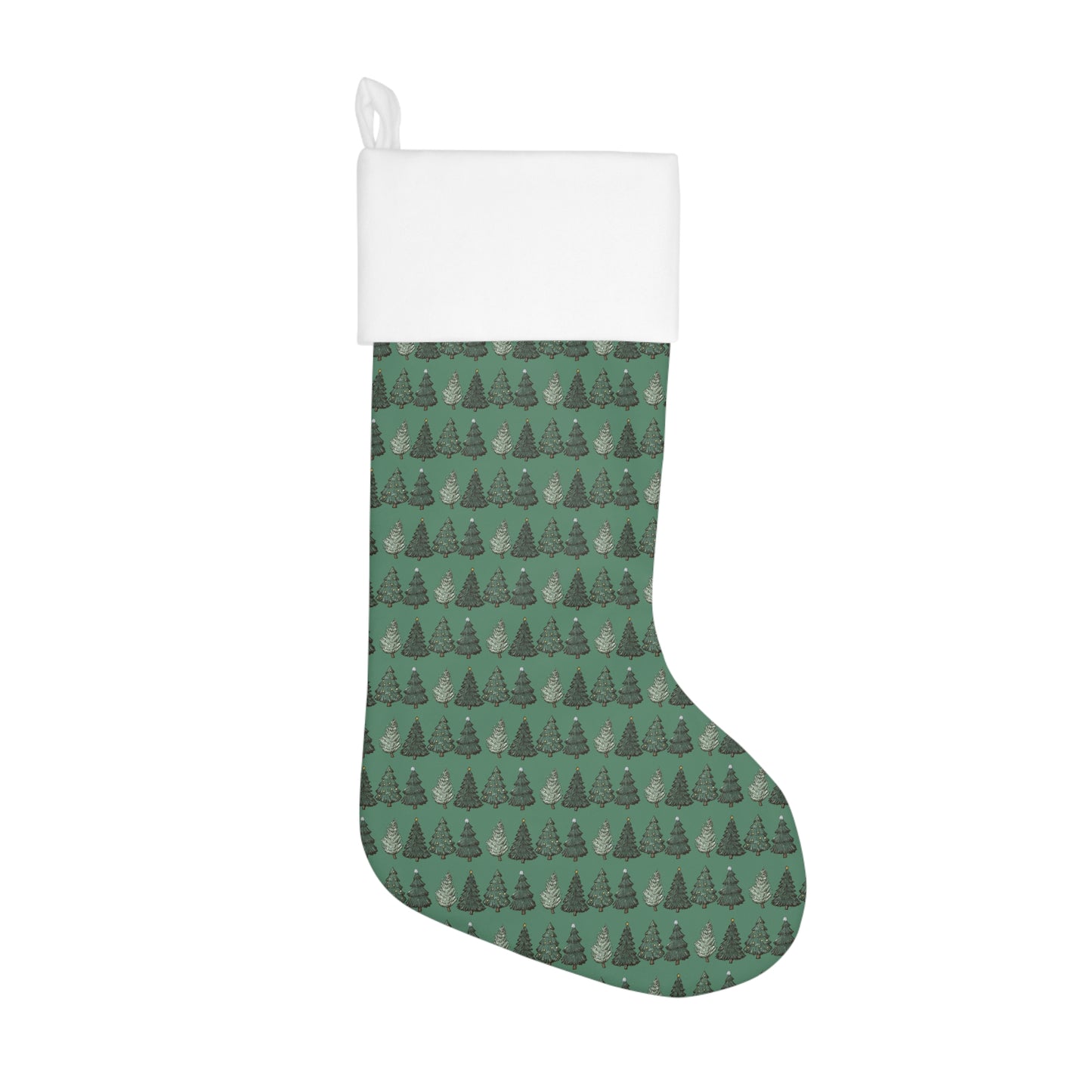 Evergreen Trees Holiday Stocking