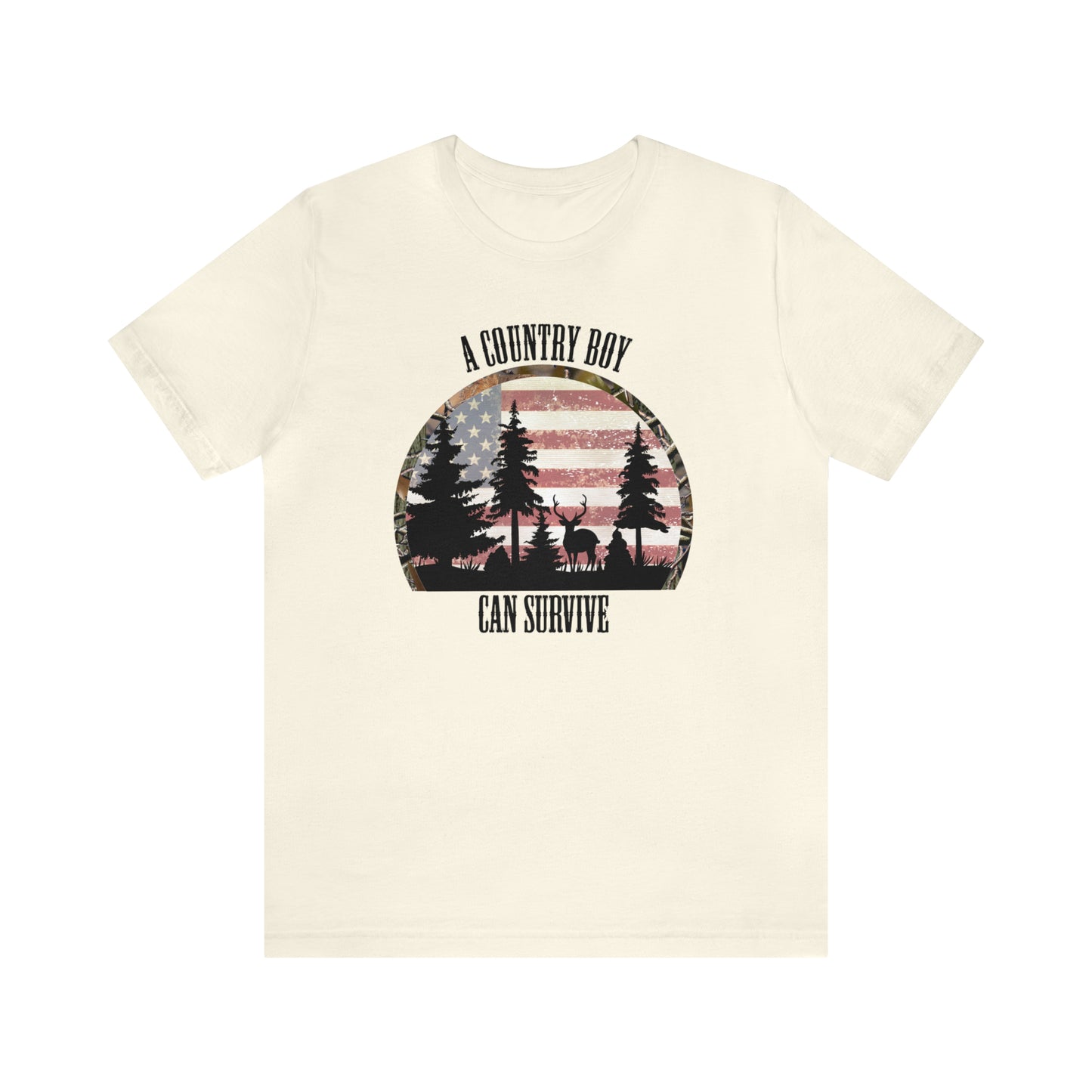 "A Country Boy Can Survive" Unisex Jersey Short Sleeve Tee
