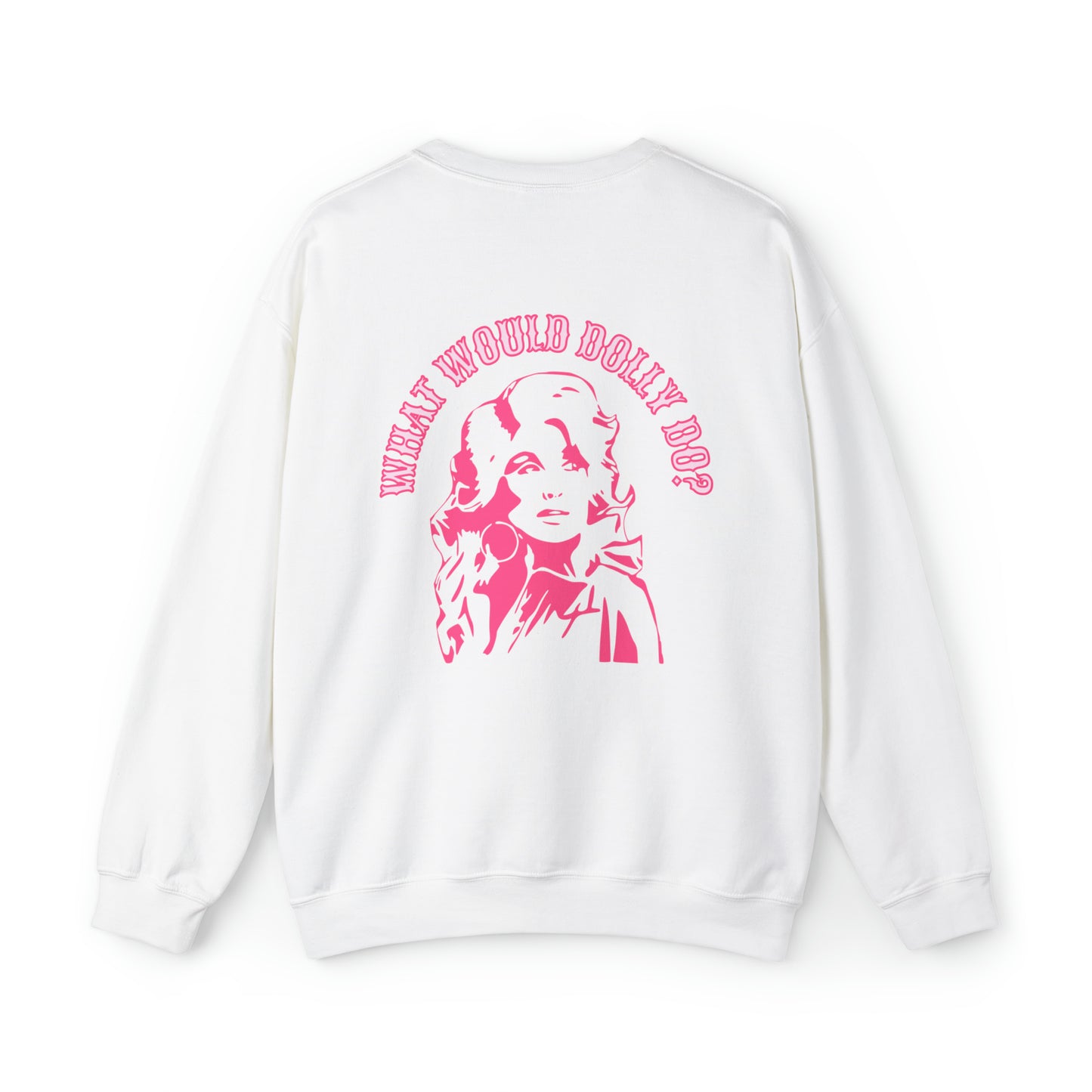 "Living Like Dolly/ What Would Dolly do?" (Front & Back Design) - Unisex Heavy Blend™ Crewneck Sweatshirt